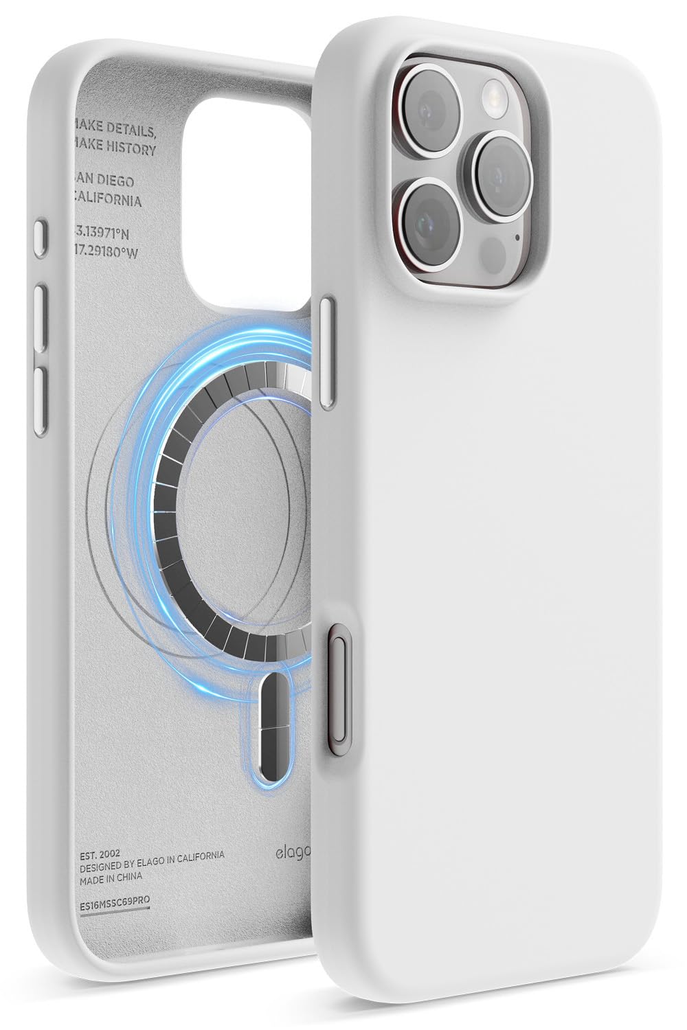 【elago】 iPhone 16 Pro Max 対応 ケース MagSafe 対応 シリコン 耐衝撃 スマホケース 指紋 防止 サラサラ マグセーフ シリコンケース [ iPhone16ProMax アイフォン 16 プロマックス 対応 ] MAGNETIC SILICONE CASE