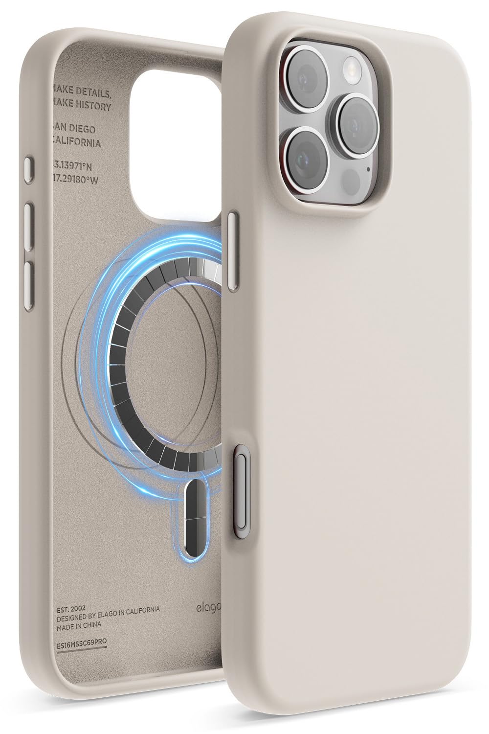 【elago】 iPhone 16 Pro Max 対応 ケース MagSafe 対応 シリコン 耐衝撃 スマホケース 指紋 防止 サラサラ マグセーフ シリコンケース [ iPhone16ProMax アイフォン 16 プロマックス 対応 ] MAGNETIC SILICONE CASE｜T.M.Bストア