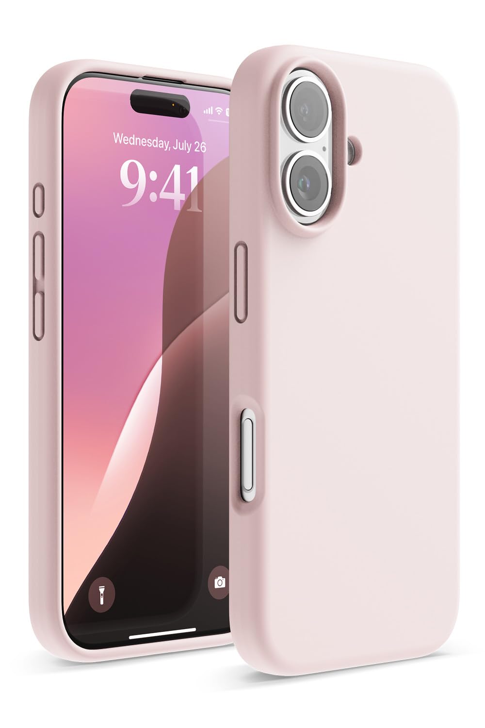 【elago】 iPhone 16 対応 ケース シリコン 耐衝撃 スマホケース 指紋 防止 サラサラ シリコンケース [ iPhone16 アイフォン 16 対応 携帯ケース ] iPhone 16 Case SILICONE CASE ラブリーピンク