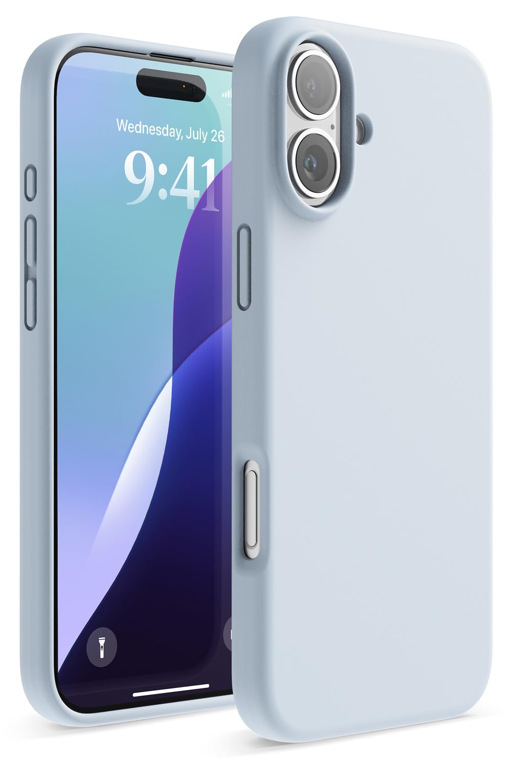 【elago】 iPhone 16 Plus 対応 ケース シリコン 耐衝撃 スマホケース 指紋 防止 サラサラ シリコンケース [ iPhone16Plus アイフォン 16 プラス 対応 携帯ケース ] iPhone 16Plus Case SILICONE CASE ライトブルー