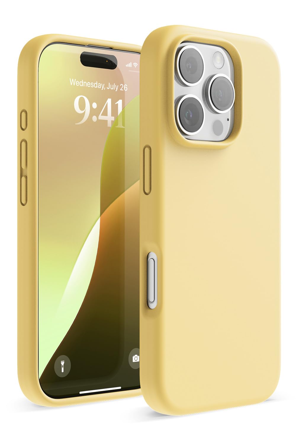 【elago】 iPhone 16 Pro 対応 ケース シリコン 耐衝撃 スマホケース 指紋 防止 サラサラ シリコンケース [ iPhone16Pro アイフォン 16 プロ 対応 携帯ケース ] iPhone 16Pro Case SILICONE CASE イエロー｜T.M.Bストア