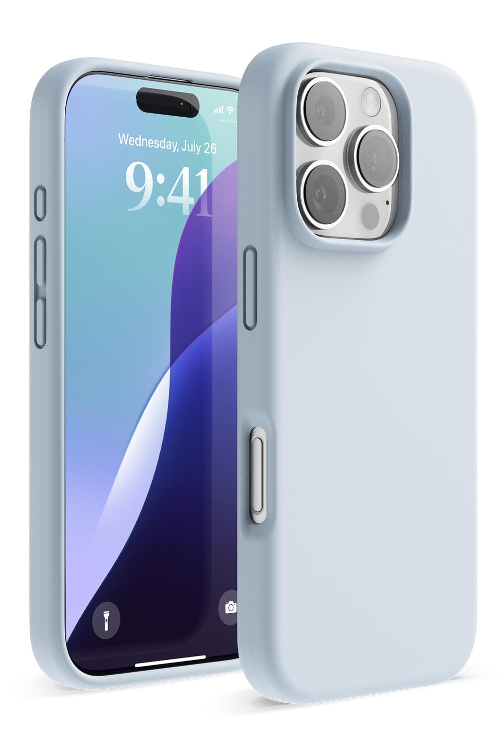 【elago】 iPhone 16 Pro 対応 ケース シリコン 耐衝撃 スマホケース 指紋 防止 サラサラ シリコンケース [ iPhone16Pro アイフォン 16 プロ 対応 携帯ケース ] iPhone 16Pro Case SILICONE CASE ライトブルー