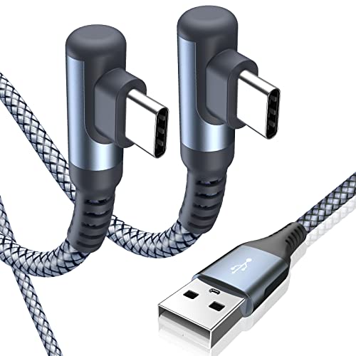 USB Type C ケーブル L字【2本セット 6m】Sweguard USB-C to USB-A ケーブル【PD& QC3.0対応 3.1A急速充電】タイプc 充電ケーブル iPhone 16 15 Pro Max,アイホン15 16, iPad Pro、Samsung Galaxy S24 S23 S22 S10,Sony,Huawei,Pixel|T.M.Bストア