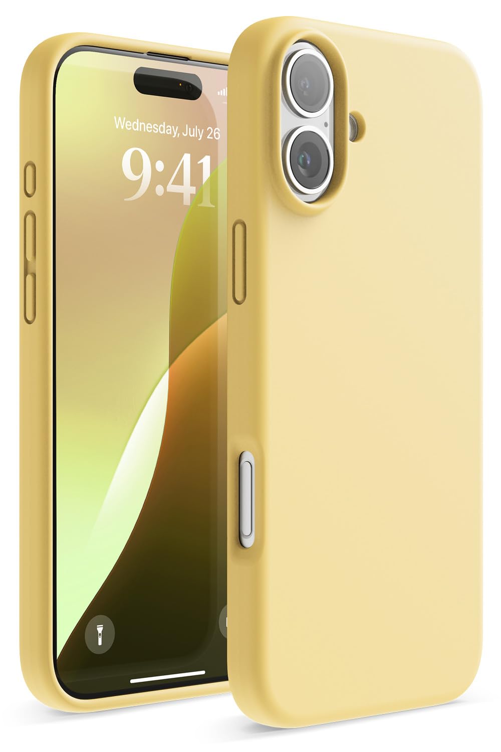 【elago】 iPhone 16 Plus 対応 ケース シリコン 耐衝撃 スマホケース 指紋 防止 サラサラ シリコンケース [ iPhone16Plus アイフォン 16 プラス 対応 携帯ケース ] iPhone 16Plus Case SILICONE CASE イエロー