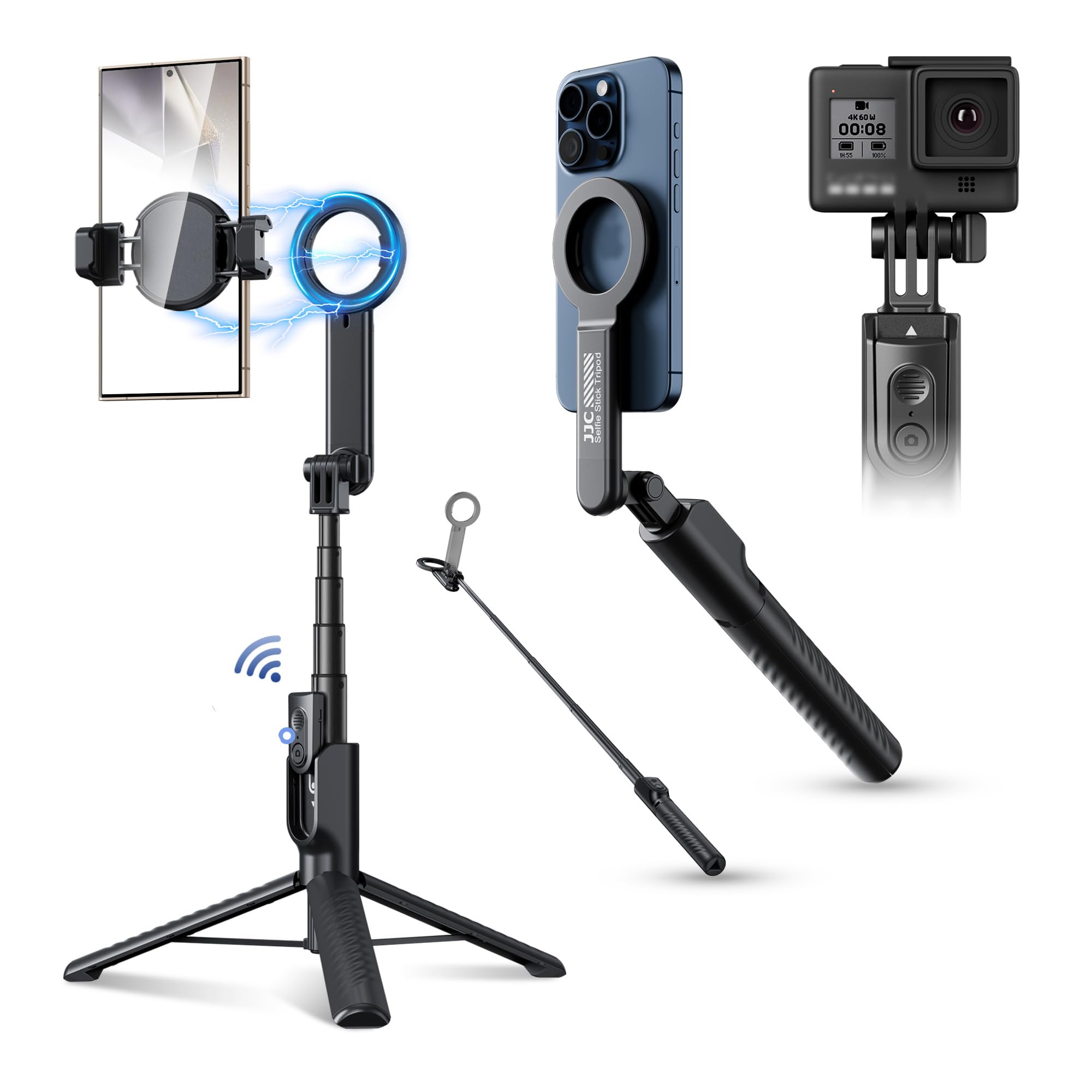 楽天市場】JJC 磁気 MagSafe 自撮り棒 スマホ 三脚 スマホホルダー