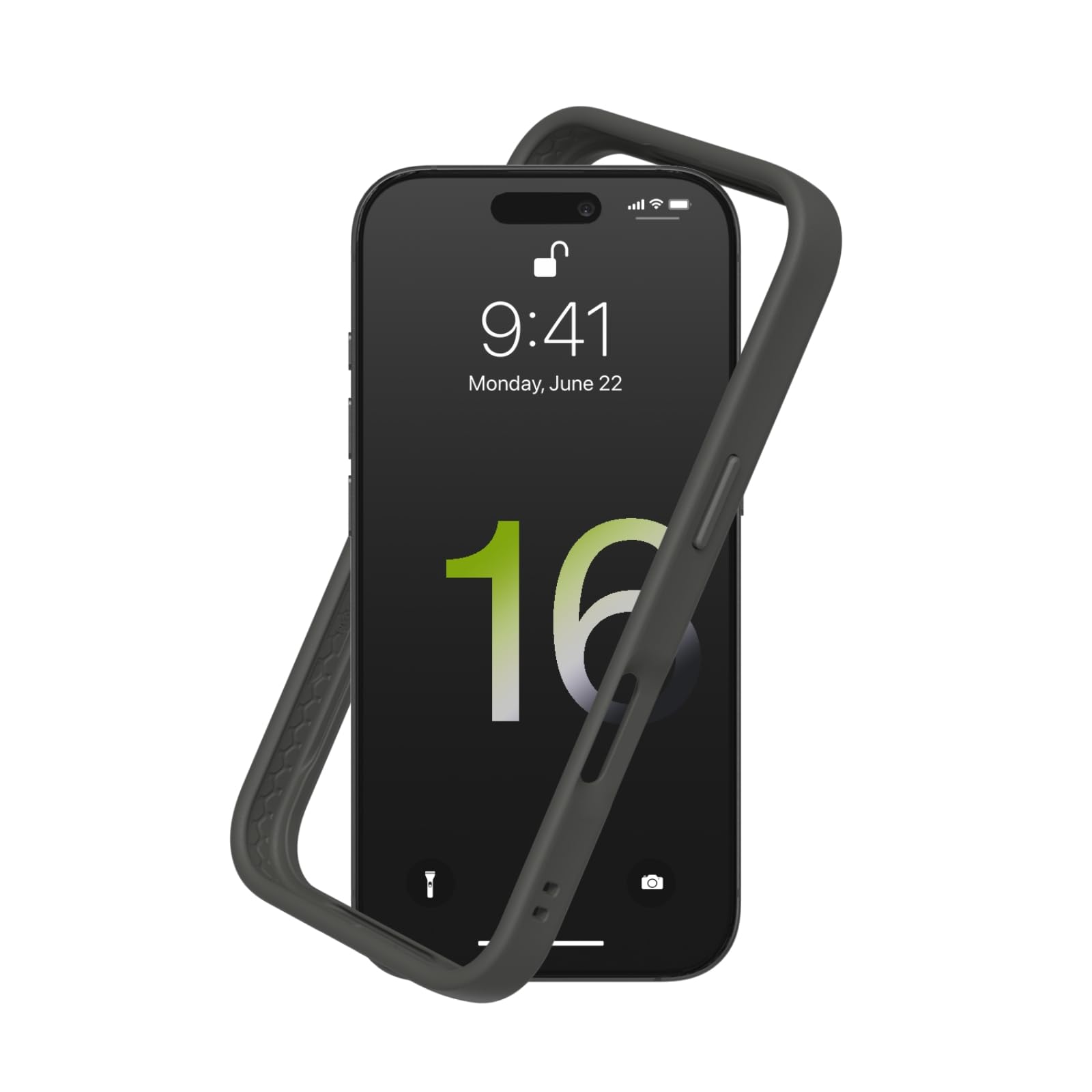 RHINOSHIELD [iPhone 16 Pro Max] CrashGuard バンパー ケース 耐衝・腺 米軍MIL規格 衝撃吸収 傷 指紋 防止 薄型 軽量 SGS認証 - グラファイト