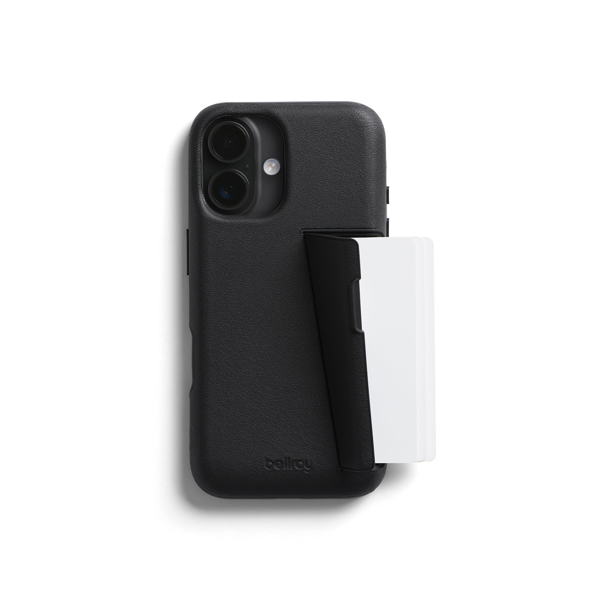 Bellroy Phone Case ? 3 Card iPhone 16用 レザーのiPhoneケース スマホウォレット - Black
