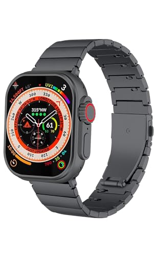 [AriRi] アップルウォッチ バンド チタン バンド 高級 49mm 45mm 44mm 42mm 41mm 40mm 38mm 全機種対応 (38mm/40mm/41mm, グレー)｜T.M.Bストア