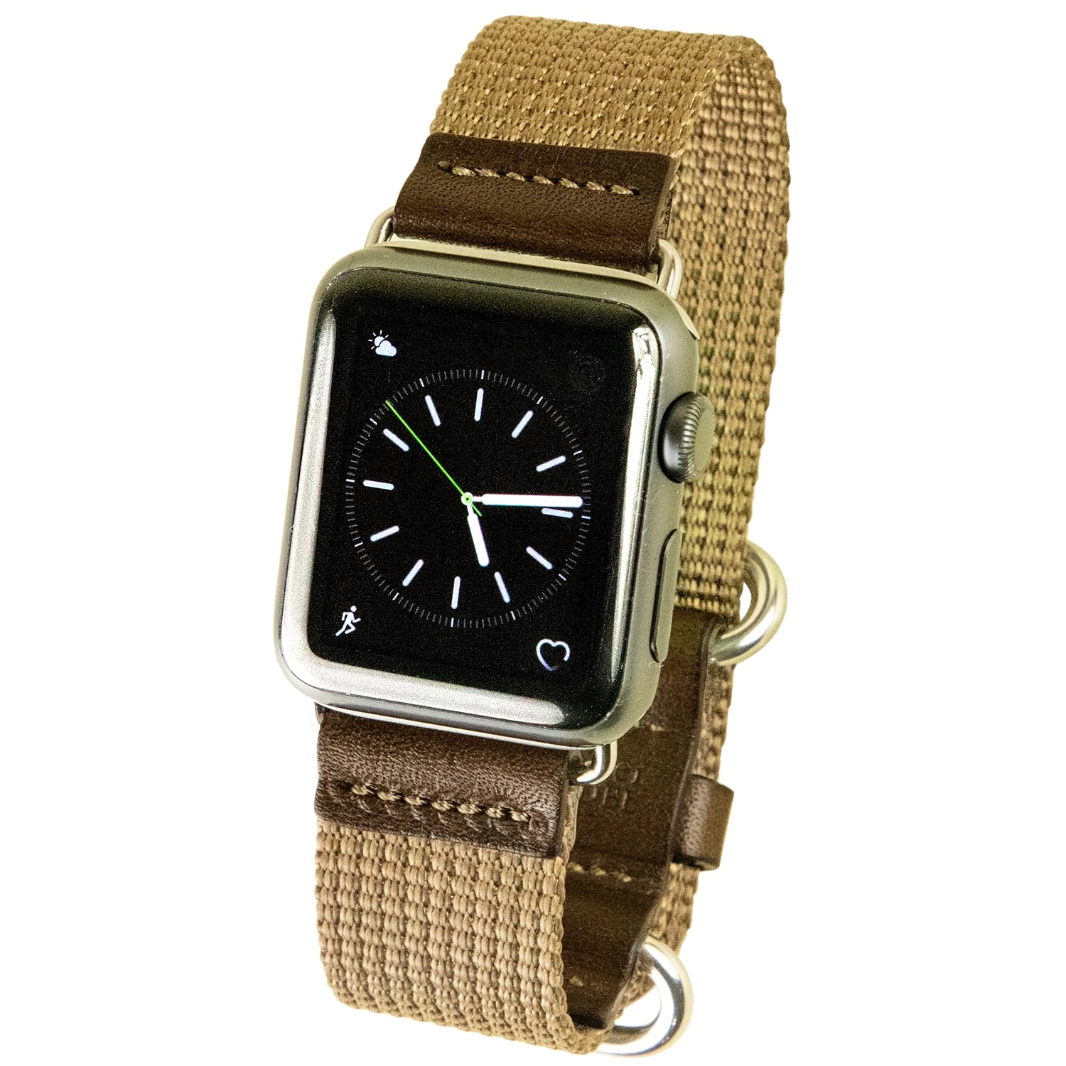 atelierCODEL アップルウォッチ バンド 職人が最高の付け心地を追求 apple watch ナイロン レザー ベルト Ultra2/Ultra/10/9/8/7/6/SE/5/4/3/2/1 対応 (38mm/40mm/41mm/42mm, ベージュ)｜T.M.Bストア