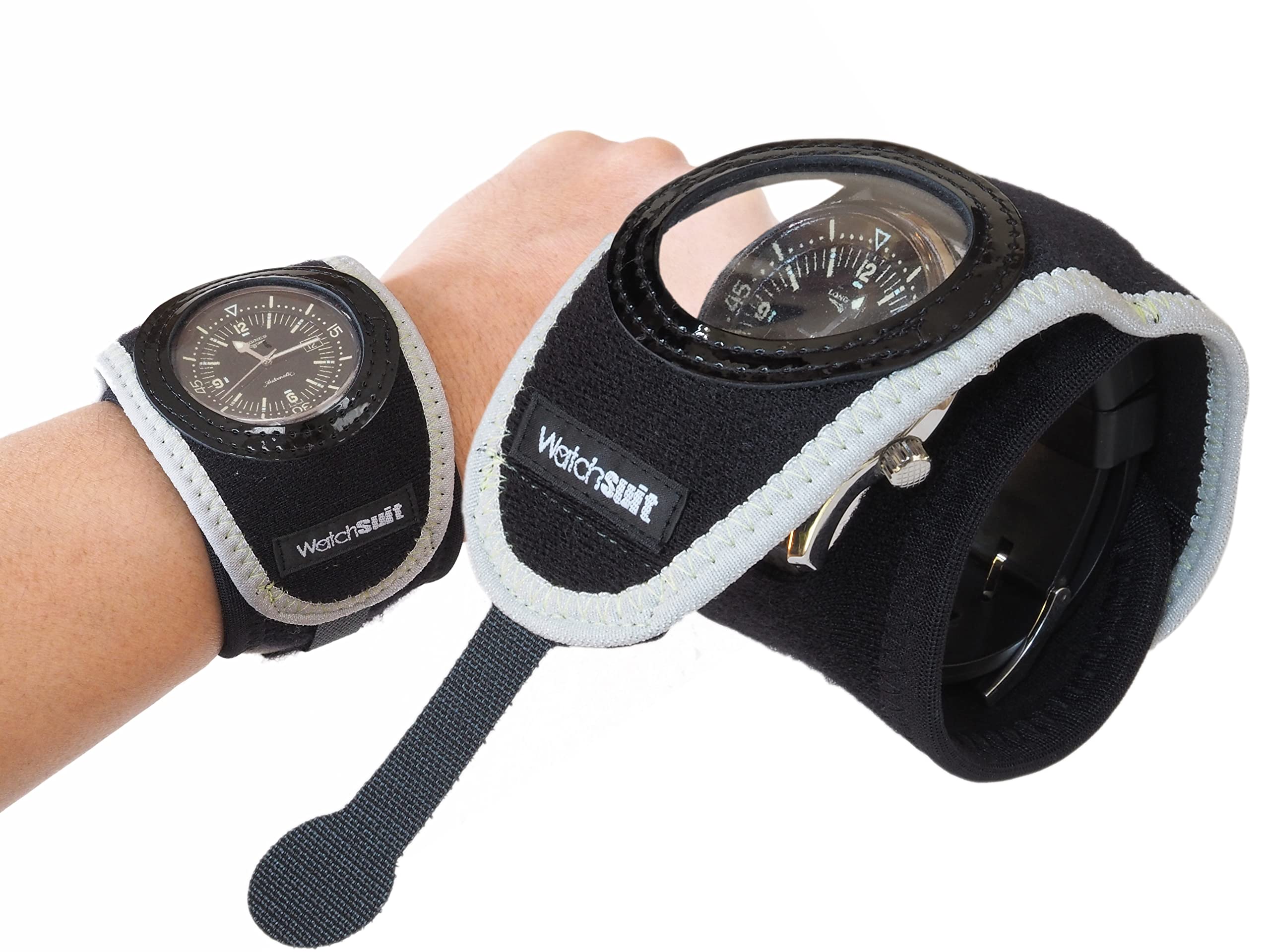 《Watch suit VR黒／薄墨色》はウオッチ、スマートウォッチを５秒で飾り気の無いとり備えるする保護することプロテクターです。澄み切った保護すること写真フィルムの上からかっこ良い携帯時計の取り締まり能力のあるなホンブルグ帽取りまかなう。伸縮性と通気