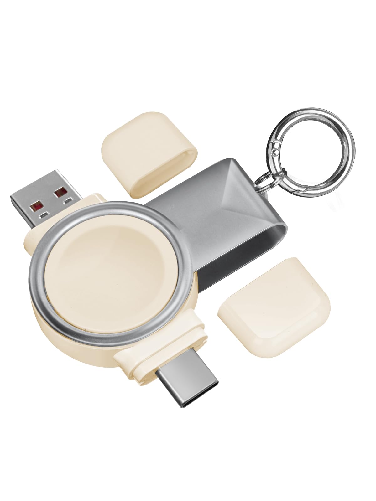 AORRIKI 2 インチ 1 for Apple Watch用 申し受ける器 USB-C と USB-A アップルウォッチ 申し受ける器 有線テレビ不必要 磁気申し受ける 無線電話申し受ける器 携帯型 持ちはこぶ助けになる 無線電話 手っとり早い申し受ける器 Apple Watch Series 9 8/7/6/5/4/3/2/1/Ultra/SE