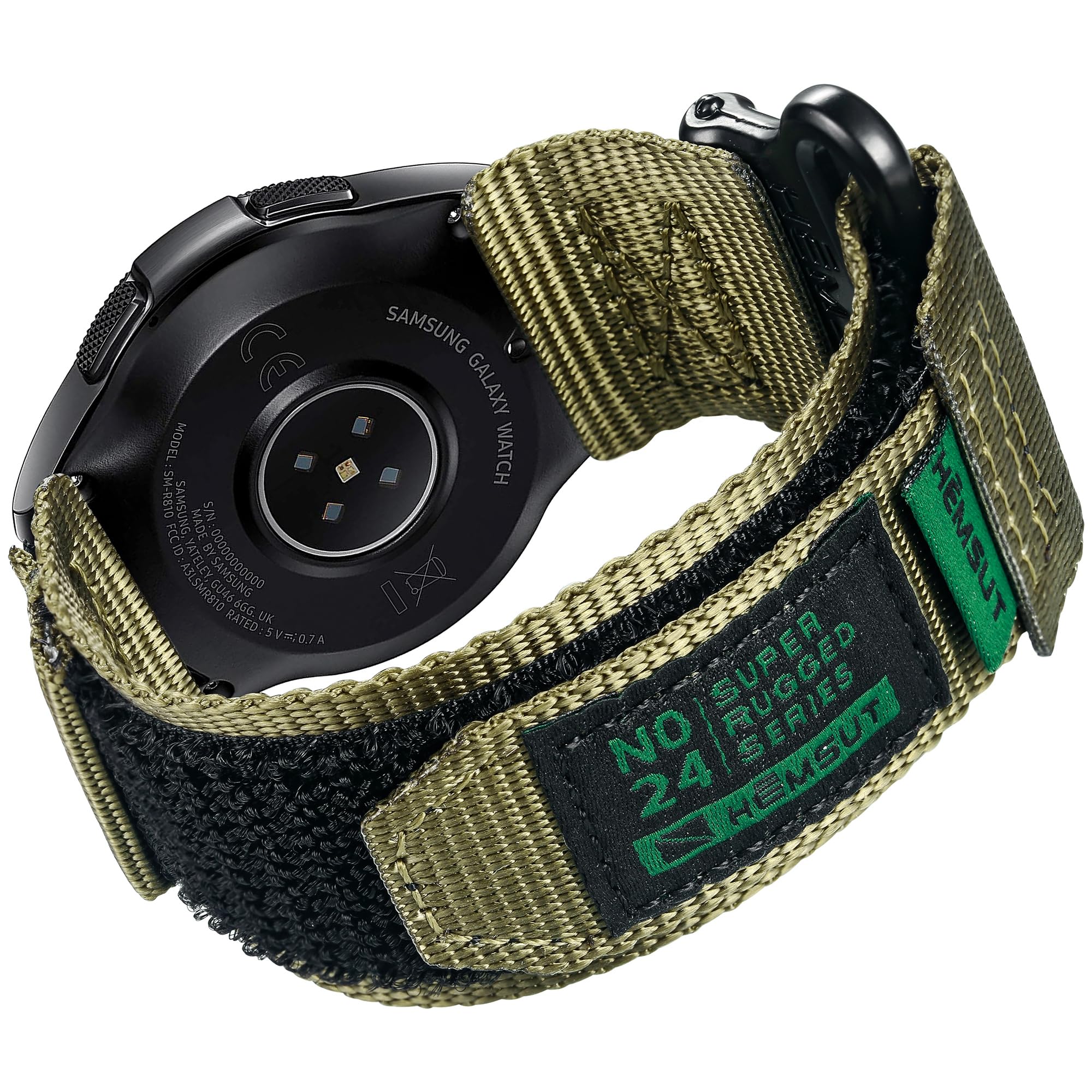 Samsung Galaxy Watch Band Hemsut 22MM スマート・ウオッチ交換バンド Samsung Watch 3 45mm/Samsung watch 46mm/Samsung Gear S3 Classical/Frontieなどに対応 ソフトなナイロン製smart watchバンド 時計ベルト バンド クイッ