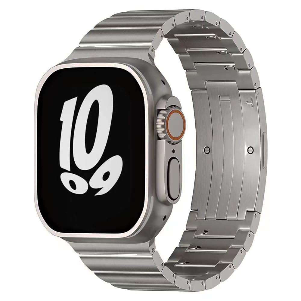 互換性のある for apple watch ダンス楽隊 アップルウォッチ 繋がり腕輪 チタン製 取りはらい名取り草 軽さ 思わしい 自然調整手道具不必要 iWatch SE/Series Ultra 8 7 6 5 4 3 2 1相応う 38粍 40粍 41粍 42粍 44粍 45粍 49粍 引き上げる