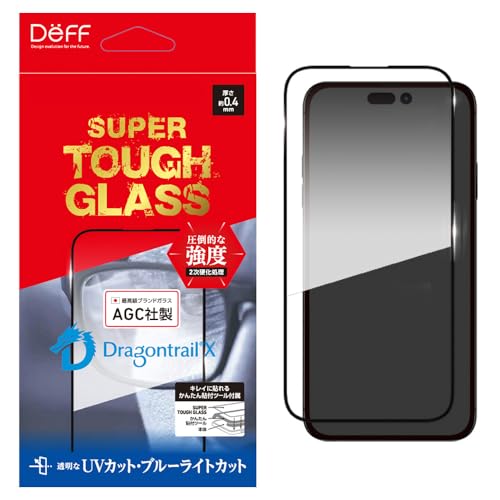 Deff ディーフ 15ProMax用 AGC社製DTX強化因子硝子写真フィルム0.4 UV+BLとり捨てる