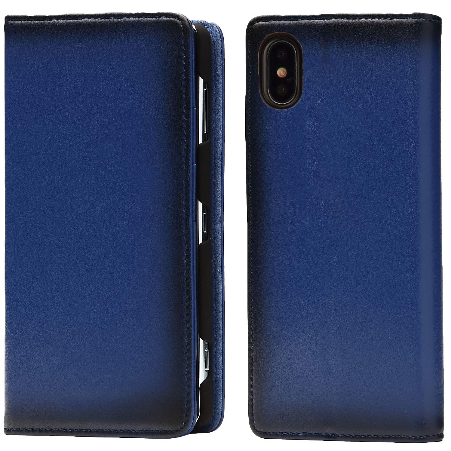 Esperanza 最高級 本革 iPhoneXS iPhoneX スマホ ケース ローマ帝国から伝わる伝統技法 スフマート製法 【 硬度 9H 強化 ガラスフィルム セット 】 アイフォン 10 テン S ケース 手帳型 マグネット式
