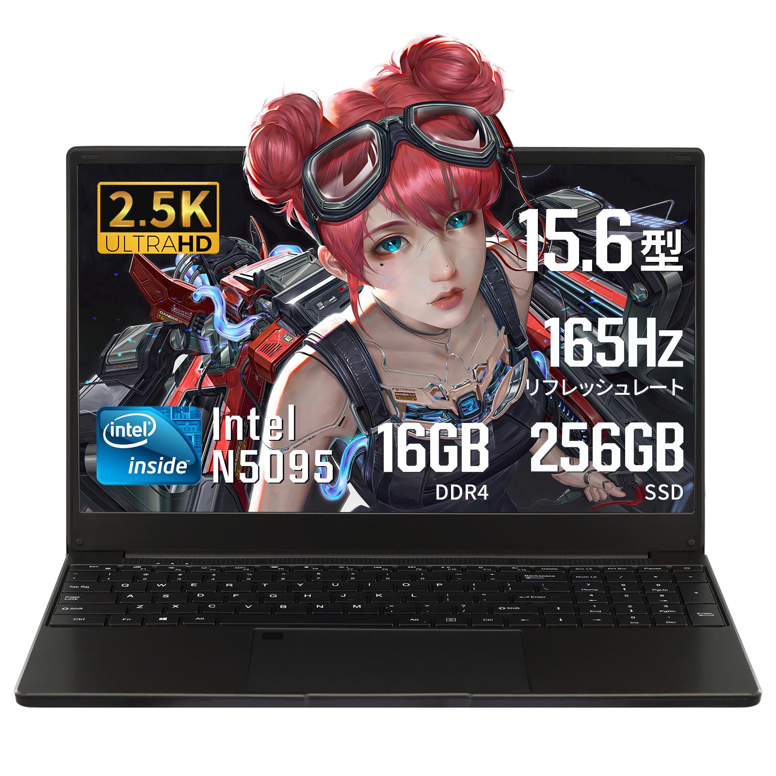 ESBOOK 15.6型 2.5K金属元素筐体（2560*1440解像力） 第11時人 インテル Celeron N5095 記憶装置16G DDR4L / Windows11Pro＆MS Office 2019 / 指紋公許付き添い人/Web写真機内蔵 / 5GWIFI / Bluetooth 4.2 / 日本語鍵盤写真フィルム付き添い人