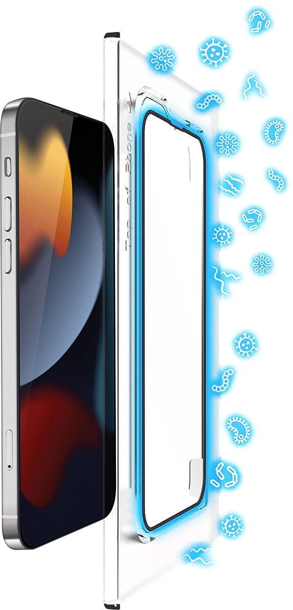 【Torrii】 iPhone13 mini 対応 ガラスフィルム 9H 強化ガラス 指紋 気泡 防止 シリコン バンパー 付 ガラス 保護 フィルム 抗菌 加工 透明 高透過率 保護フィルム 自己吸着 簡単 貼付 ガラス保護フ