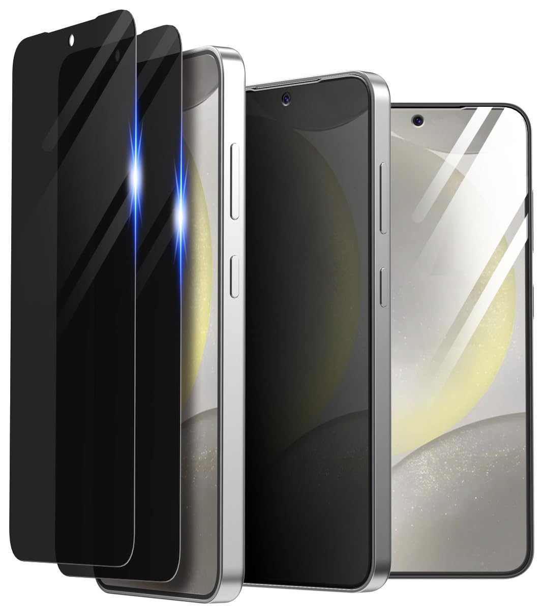 【araree】 Galaxy S24 対応 フィルム (2枚入) 覗き見防止 簡単 貼付け ガイド 付 9H ガラス 指紋 気泡 傷 防止 ガラスフィルム [ Samsung GalaxyS24 サムスン ギャラクシー S24 対応 ] Core Privacy クリアブラ