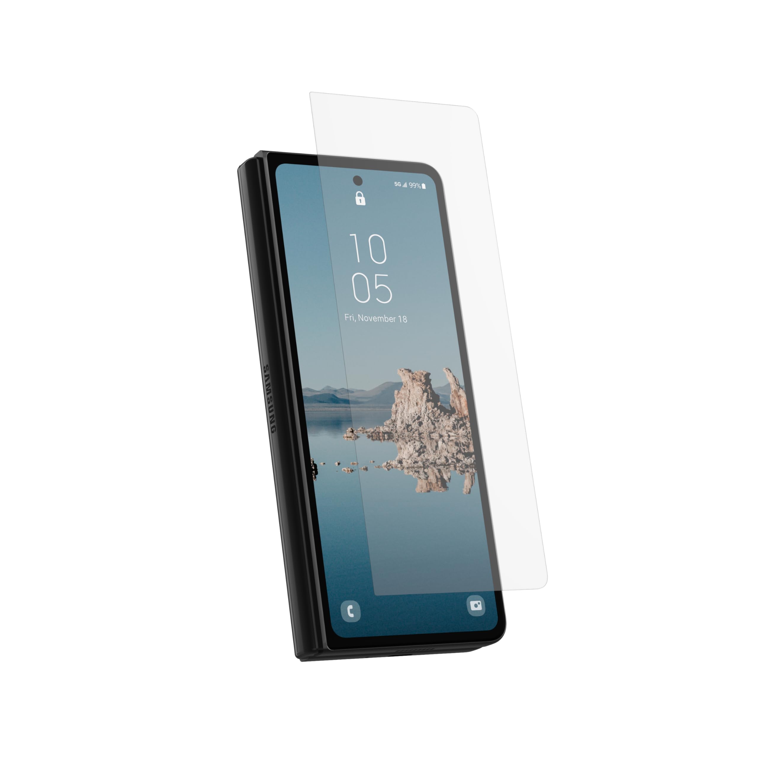 URBAN ARMOR GEAR Galaxy Z Fold 5 相応う 二重強化因子硝子写真フィルム SCREEN SHIELD PLUS アンチリフレクティブ/照りかえし/指紋押しとどめる 貼り後ばらいお引き回し枠嘱する 【日本置き目代わりになる店品】 UAG-GLXZFD5-SPPLS