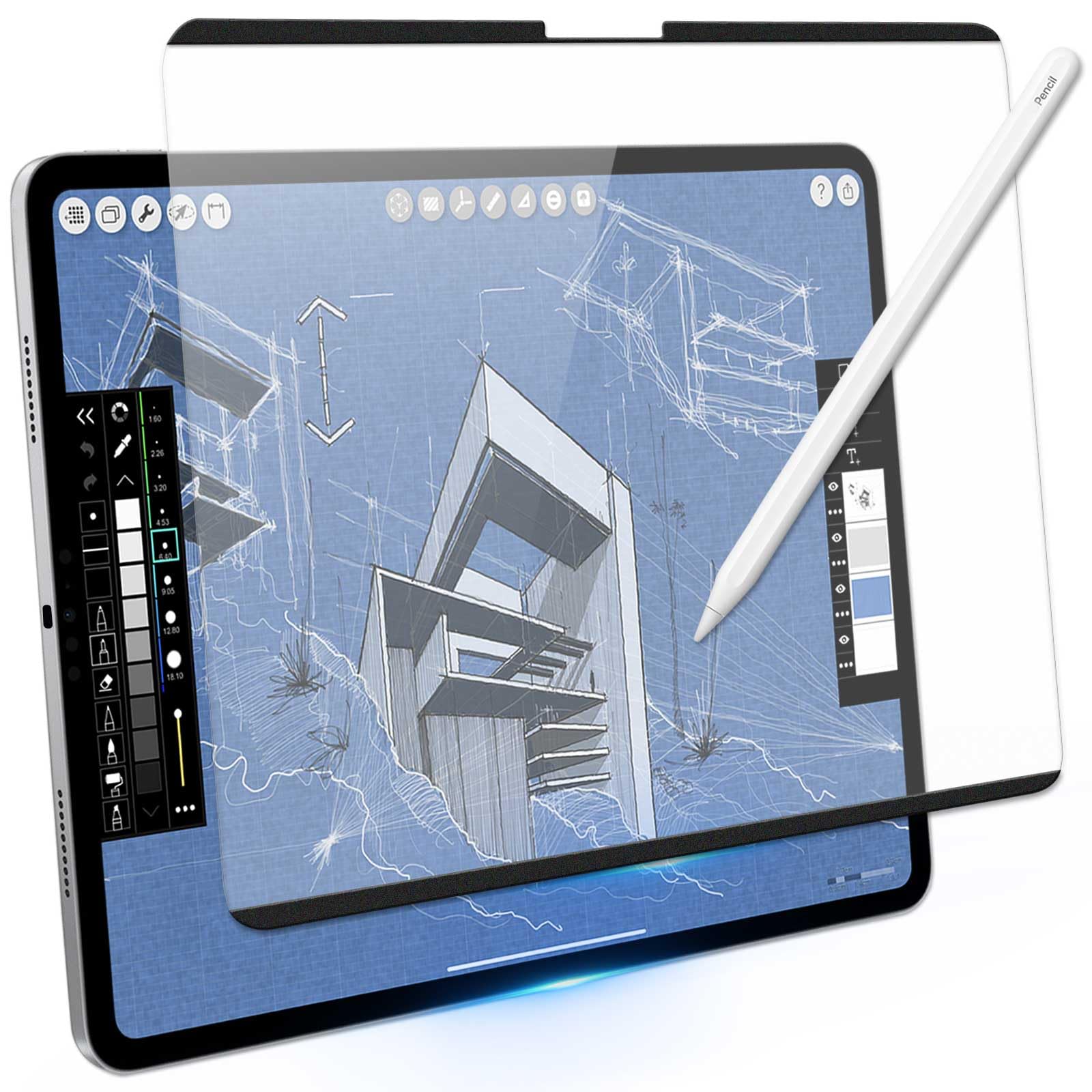 Lifeinnotech iPad Pro 13インチ M4 (2024) ペーパーライクフィルム マグネット式 反射低減 紙のような書き心地 アンチグレア 指紋防止