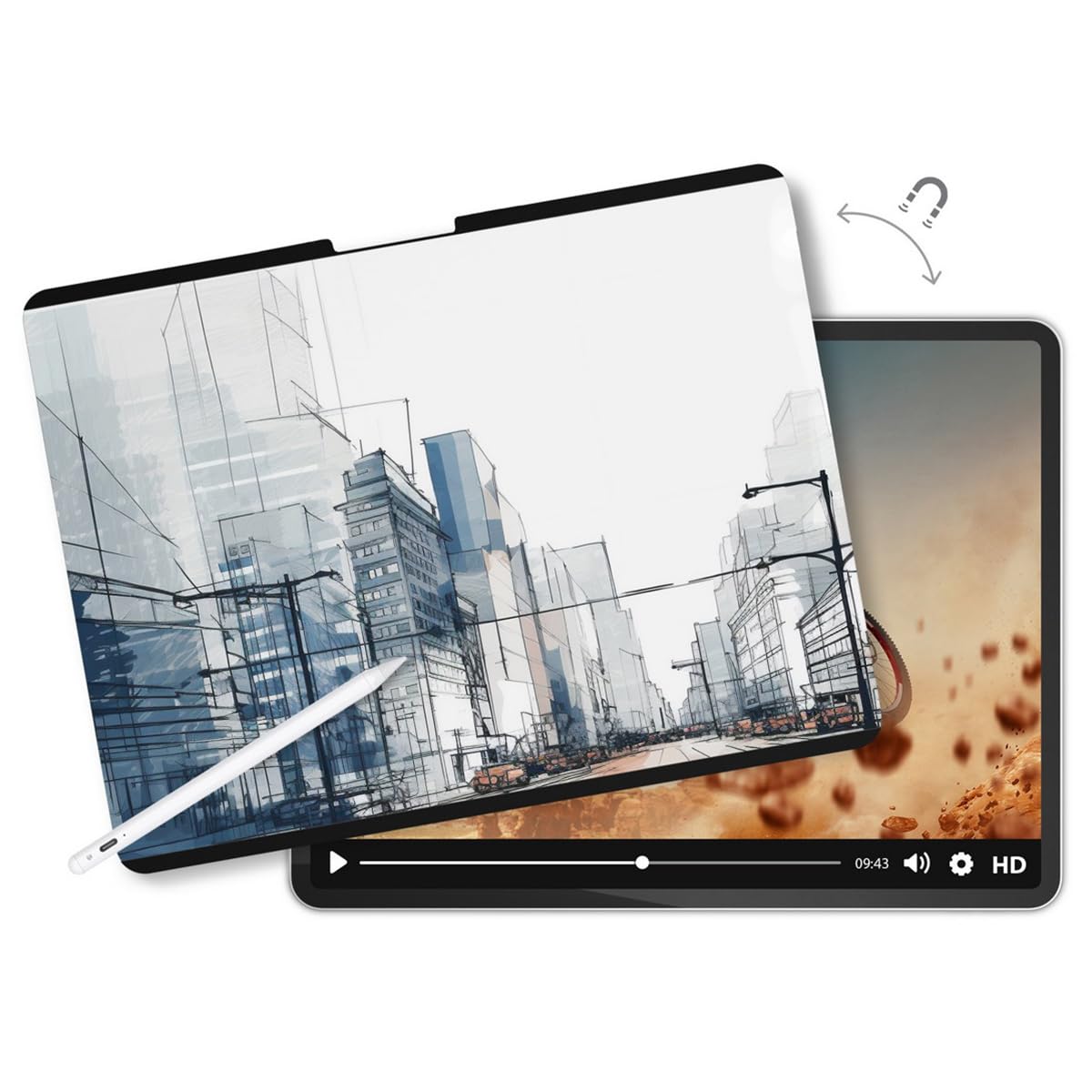 【SwitchEasy】 iPad Pro13インチ 2024 対応 フィルム 紙のような書き心地 マグネット 着脱式 指紋防止 さらさら 紙質 イラスト 保護フィルム [ アイパッドプロ 13 M4 対応 ] SwitchPaper トランスパレン 14,867円
