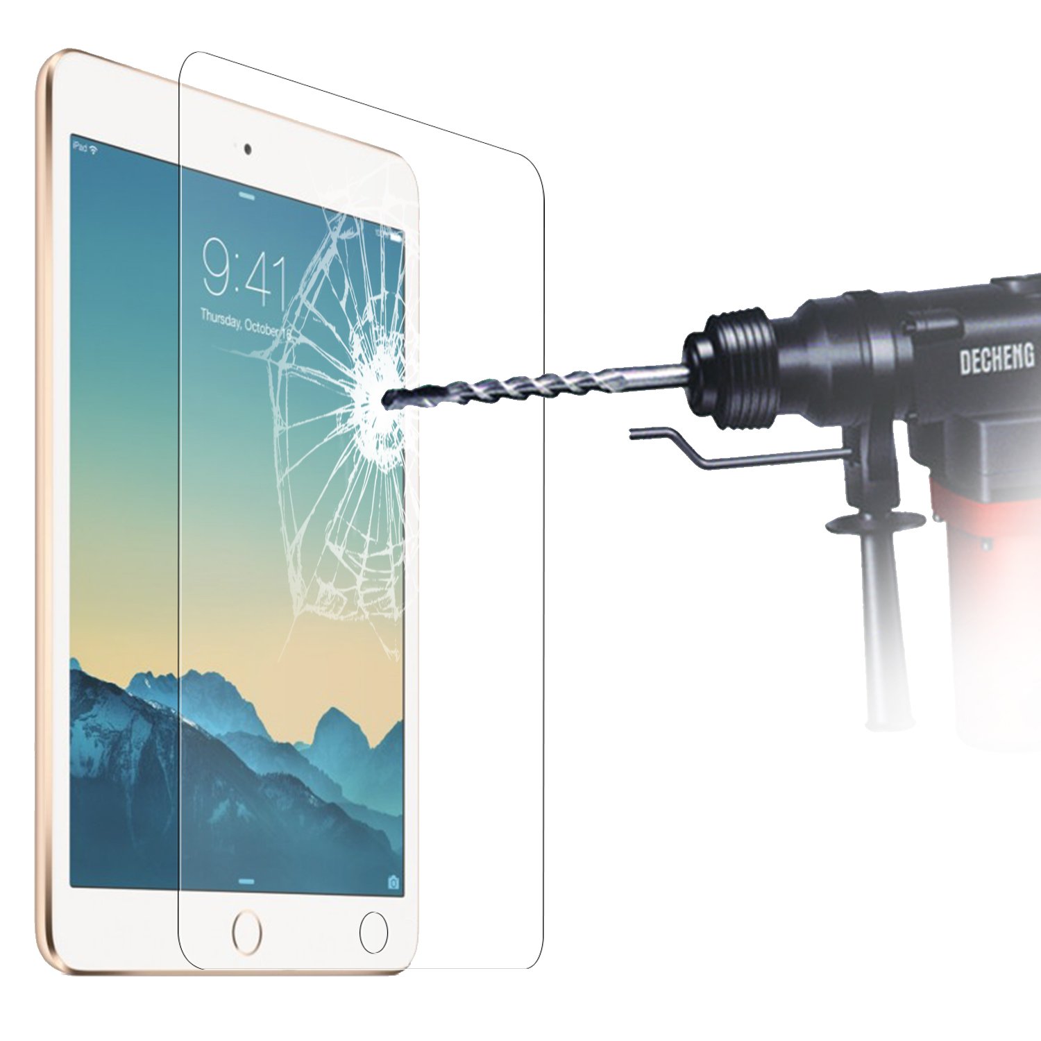PERSITECH 液晶保護すること写真フィルム iPad mini 専用 せつ然たるiPad mini写真フィルム、澄み切ったiPad mini写真フィルム、iPad mini飛散押しとどめる産業写真フィルム、iPad mini専用指紋押しとどめる超薄べったい水の泡無償性強化因子硝子写真フィルム、高透明度、