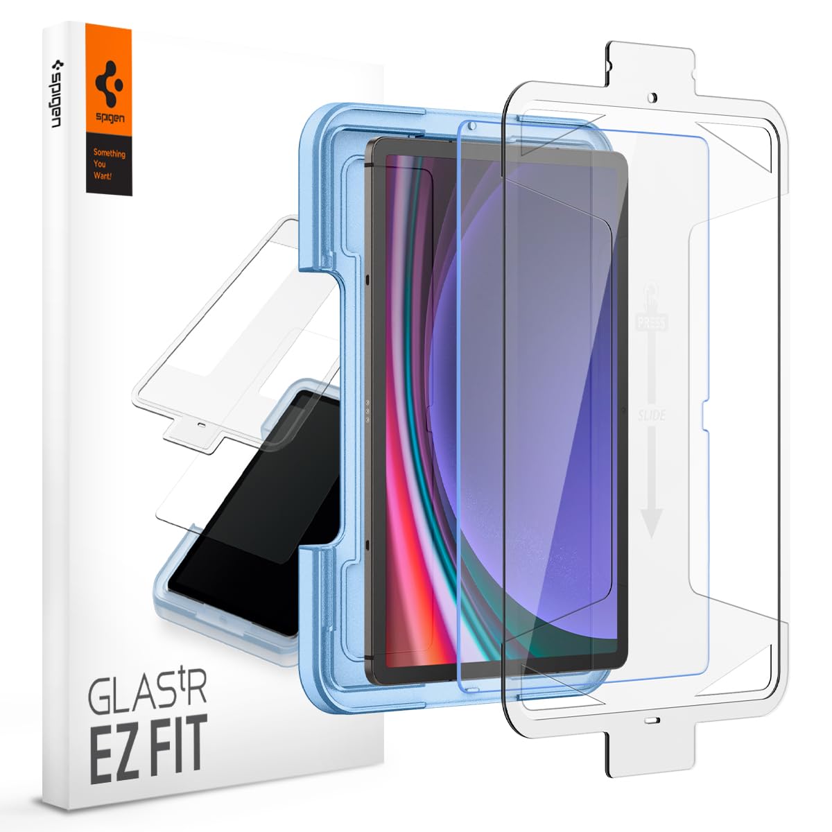 Spigen EZ Fit ガラスフィルム Galaxy Tab S9+ 用 貼り付けキット付き ギャラクシー Tab S9+ 対応 保護 フィルム 1枚入|T.M.Bストア