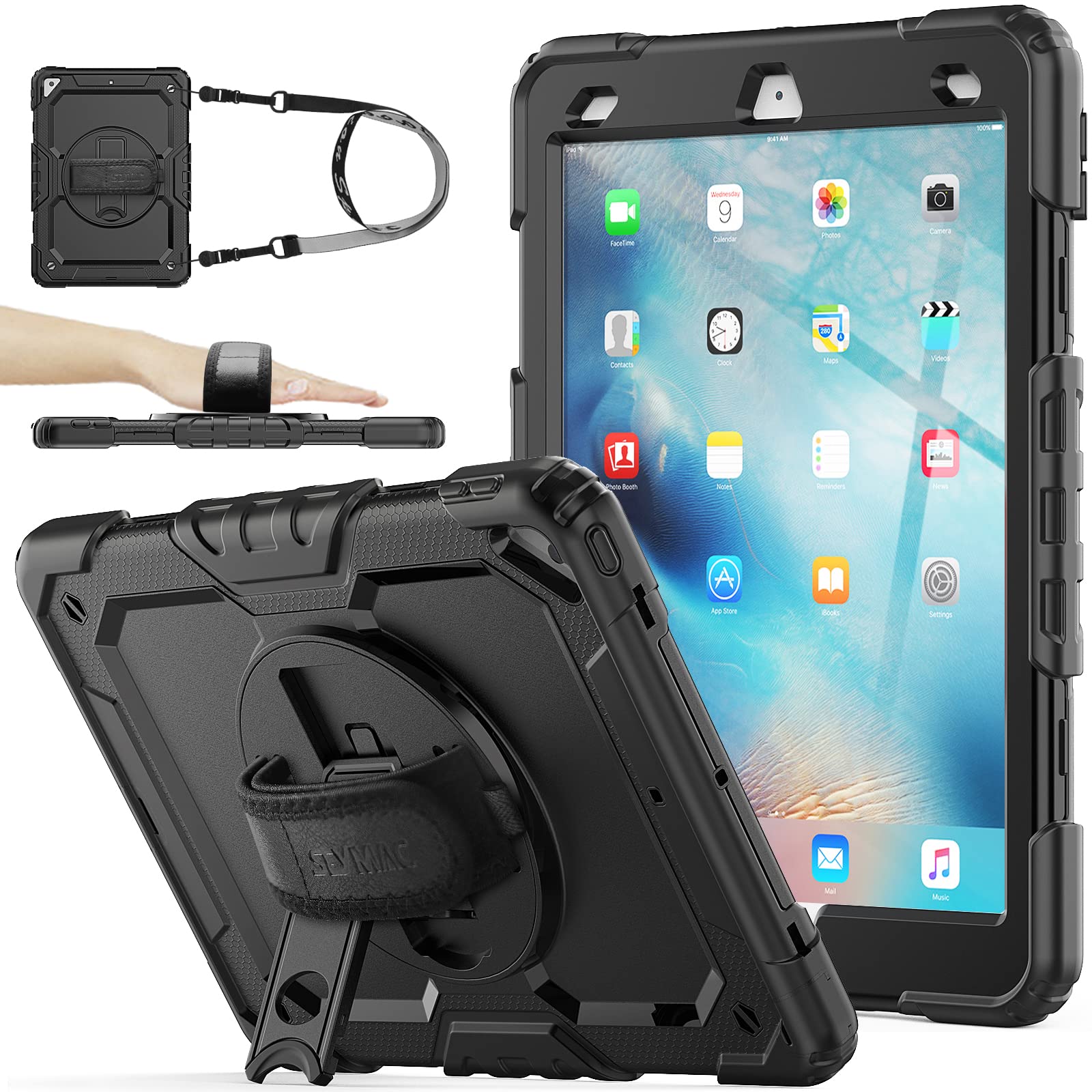 【楽天市場】SEYMAC stock iPad Air3/iPad Pro 10.5インチ ケース 耐衝撃 保護フィルム付き ペン収納 360 ...