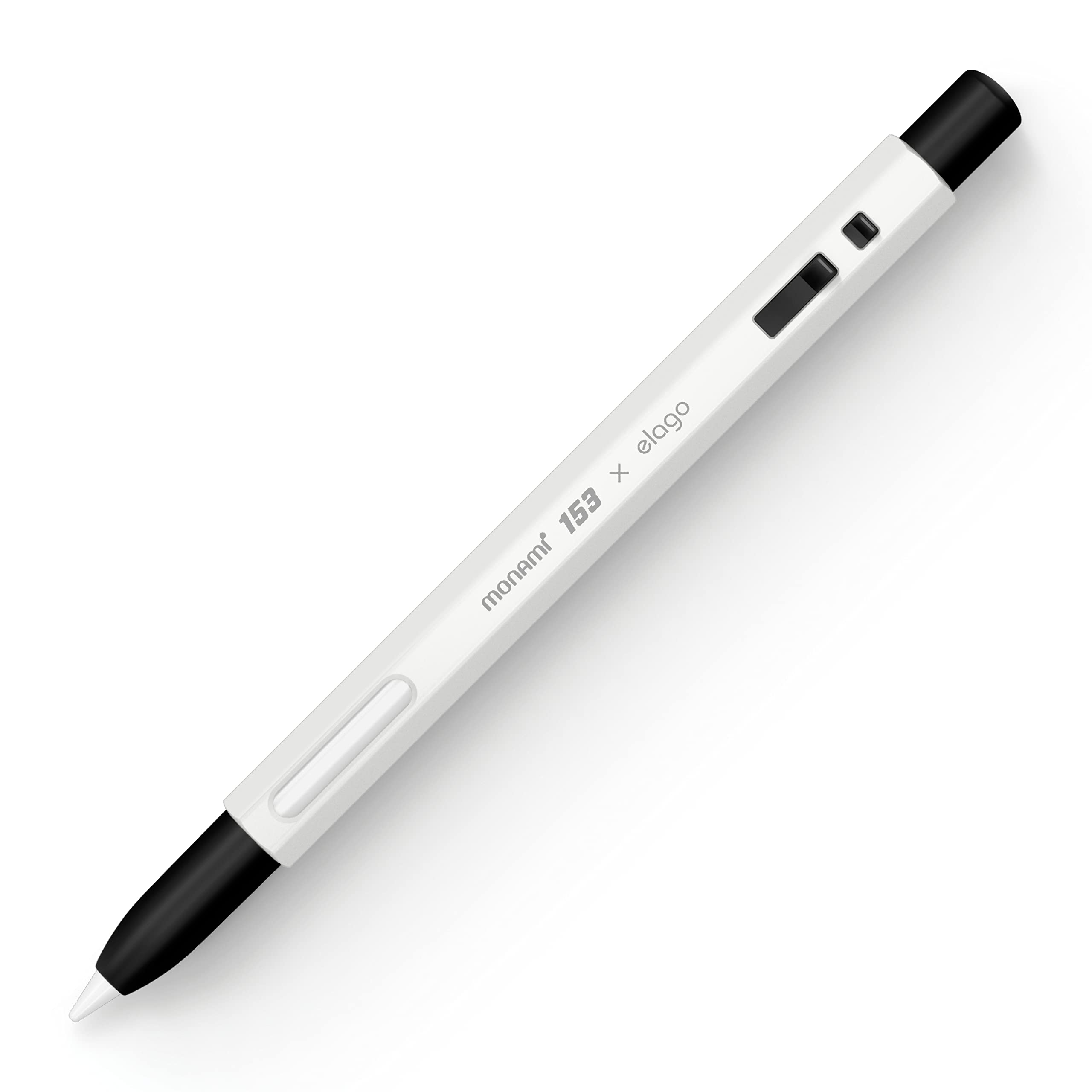 【elago】 Apple Pencil Pro / 第2世代 対応 ケース MONAMI ペン 鉛筆 デザイン 握りやすい 滑り止め グリップ 薄型 シリコン 保護 カバー 充電 ペアリング ダブルタップ 可能 モナミ 風 [ アップルペン