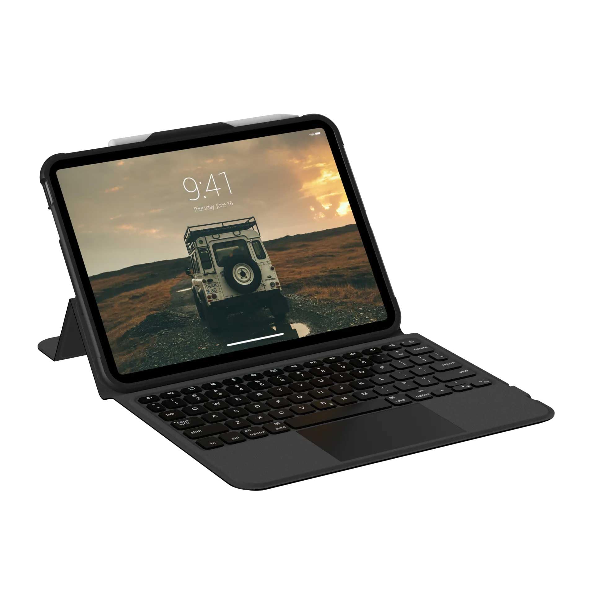 URBAN ARMOR GEAR iPad 10.9インチ 第10世代対応 ケース 耐衝撃 トラックパッド搭載キーボード(日本語) Bluetooth スタンド 【日本正規代理店品】 UAG-BTKB-02-JP/10