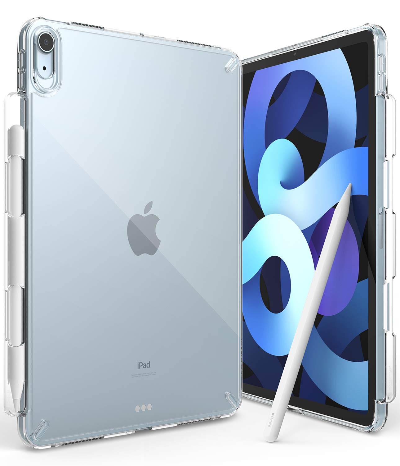 【Ringke】iPad Air 6 / Air 5 / Air 4 ケース FUSION TPU+PC 黄ばみにくい 耐黄変 落下防止 耐衝撃 Qi充電対応 (10.9インチ/11インチ) タブレットケース (ストラップホールあり) - Clear