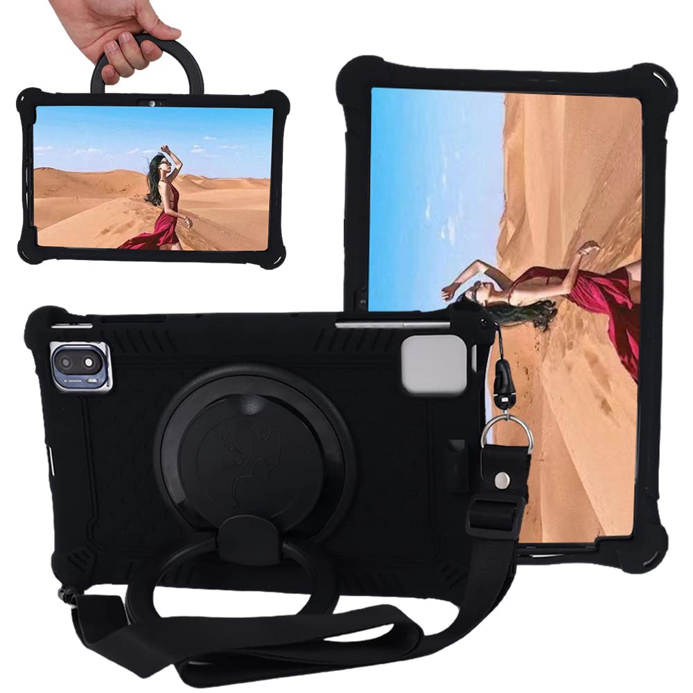 【LIHOULAI】aiwa tab AB10L-2 JA3-TBA1007/aiwa tab AB10L JA3-TBA1005 10.1インチタブレット対応のケース TPU シリコンカバー 落下防止 防汚 防塵 防振 超薄型 TPUケース (ブラック)