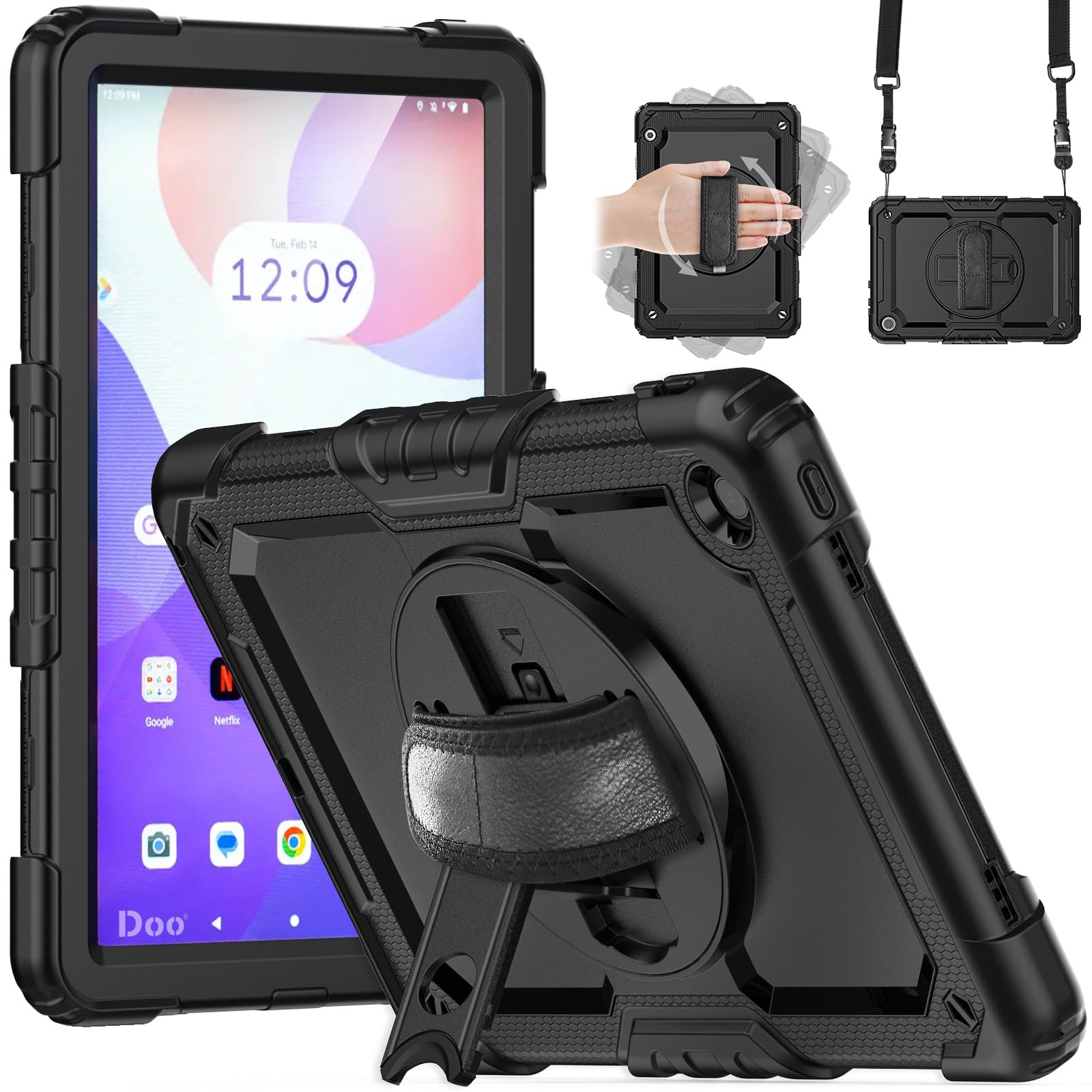 「内蔵映写幕プロテクター」Doo Lenovo Tab M11 容れもの 2024年発売 10.95型 ZADA0020JP容れもの Lenovo Tab M11 肩肉容れもの 360°回転させる三尺帯輪っか付き添い人 照明ランプ内蔵 持ちはこぶ能力のあるな取りまかなう 三層社会システム