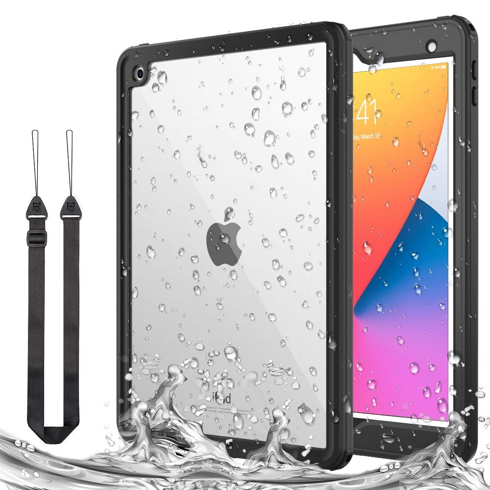iPad 9 防水ケース ATiC 第9/8/7世代(2021/2020/2019)対応 防水カバー IP68最高規格 完全防水 2021新型 アイパッドカバー10.2インチ 軽量 薄型 ストラップ付き 耐震 防塵 耐衝撃 360度全面保護 安心感 アウ｜T.M.Bストア