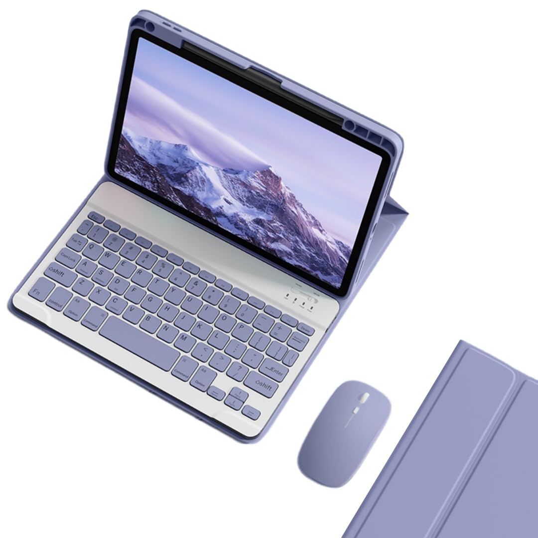 二十日鼠付き添い人 Xiaomi Poco Pad 鍵盤入れもの 書き込み納める能力のある 好いたらしい 色合い鍵盤 シャオミ Xiaomi Redmi Pad Pro 12.1in 鍵盤 入れもの,紫灰
