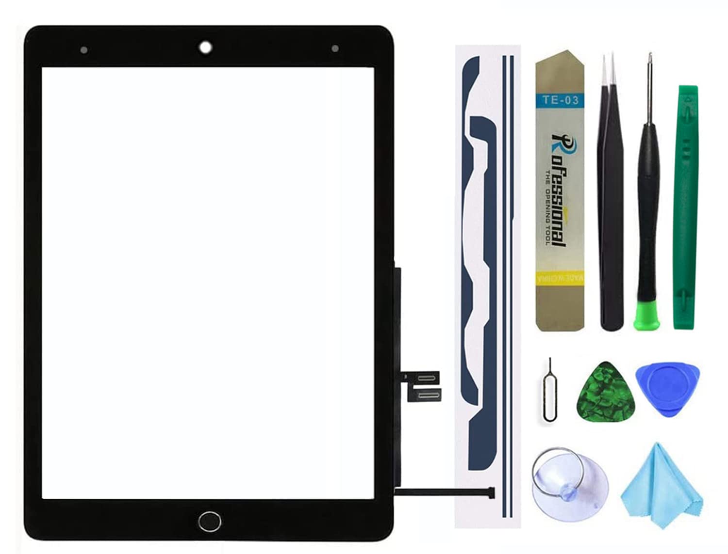 iPad 9 第9時人 2021 A2602 A2603 A2604 A260510.2in取り替えっこ用スクリーンデジタイザー取り替えっこ (LCDは含まれません)介護ホーム名取り草付き添い人 + プリインストールくっ付ける剤 + 物の具仕掛ける(黒いこと)