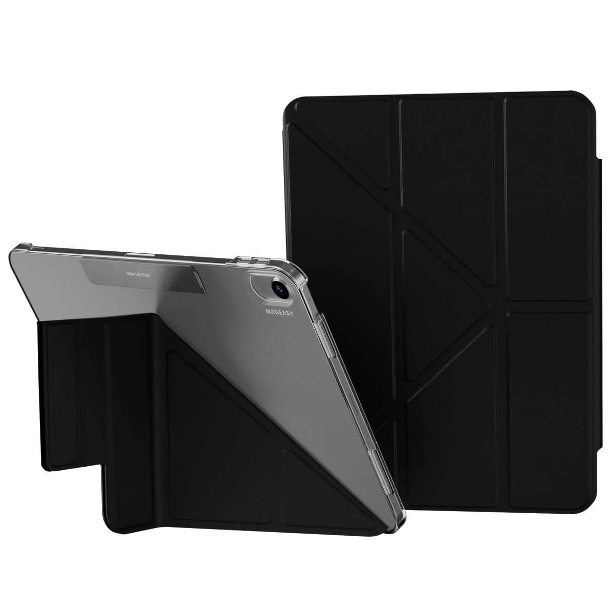 【MagEasy】 iPad Air 11インチ M2 対応 ケース 手帳型 5WAY スタンド付き 保護 カバー 動画視聴 タイピング スタンド [ iPadAir アイパッドエアー 11 2024 対応 ] FACET ブラック