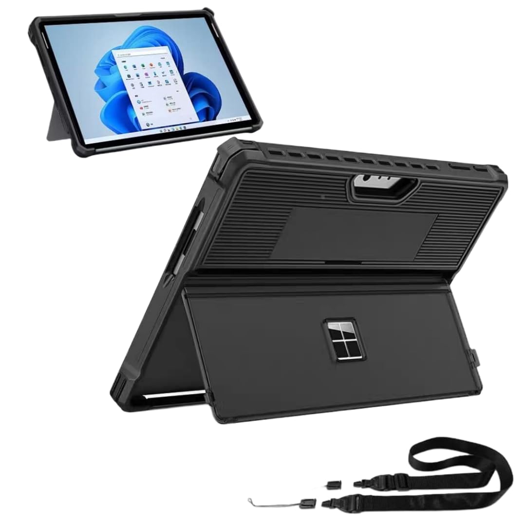 Surface Pro 8 入れもの Surface Pro8 (13 in) 押しかぶせる 耐衝撃 肩かけ同盟罷工さあ美 ハンドストラップ 照明ランプ役立つこと サーフェスプロ8 押しかぶせる 今めかしい 鍵盤なし 軽さ 薄型 タブレットケースカバ