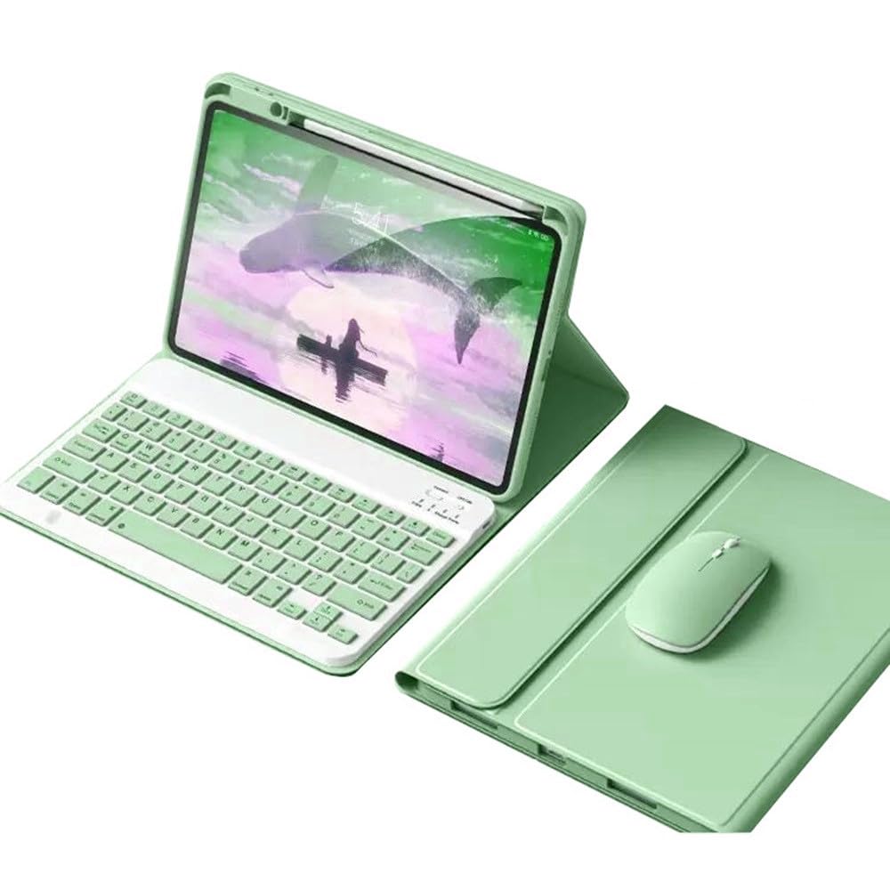 二十日鼠付き添い人 2024 iPad Air 13 in/iPad Pro 12.9 in 第6/5/4/3時人 鍵盤入れもの 好いたらしい 色合い鍵盤 磁石 懸け隔てる式 鍵盤 押しかぶせる 商行為 学習者 レディース,ペパーミント緑であること