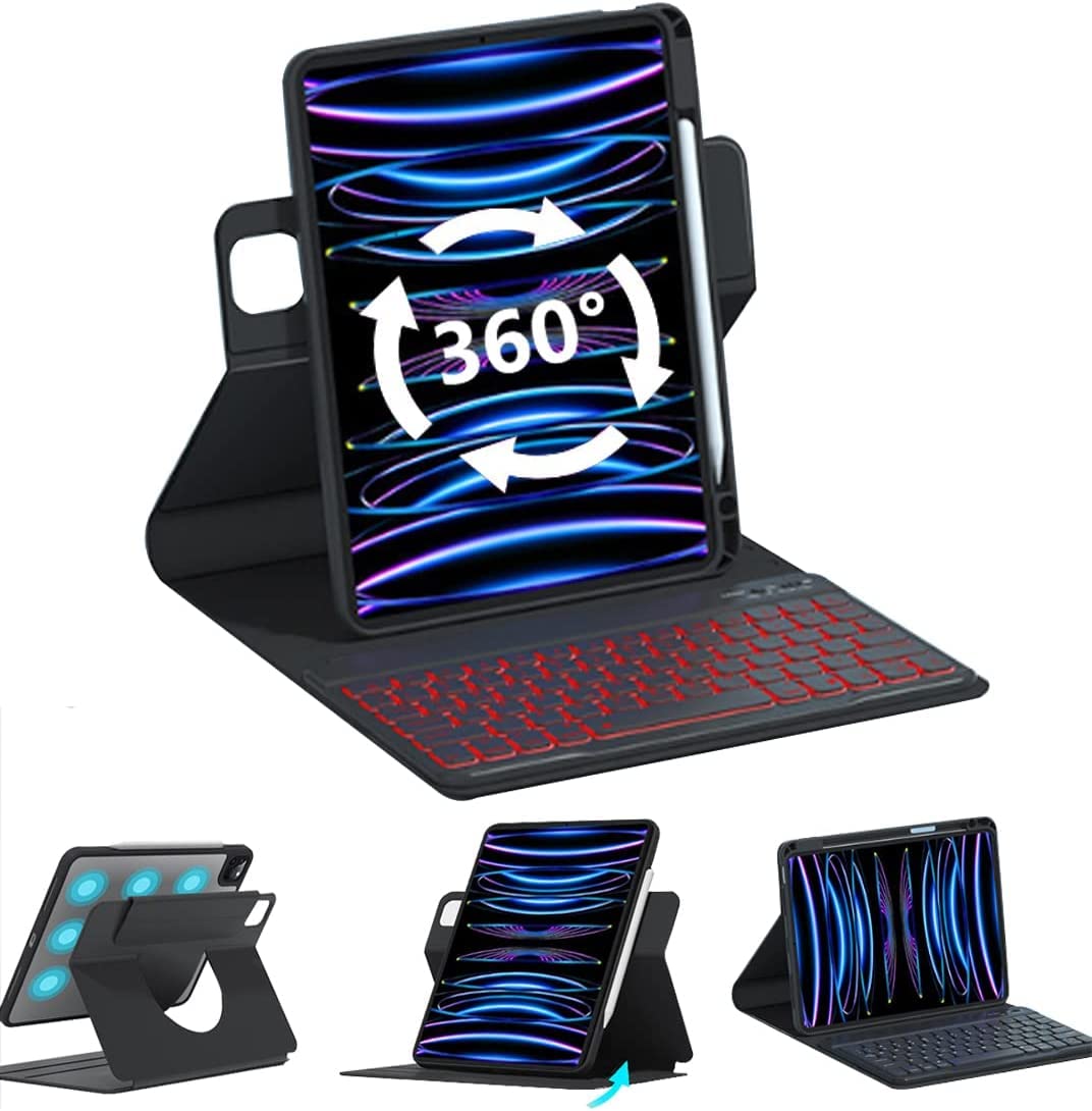 iPad 第9世代 第8世代 第7世代 iPad Air3/Pro10.5 キーボードケース 縦置き 磁気吸着 ペン収納 丸いキー 球状くぼみ 360度回転 iPad9 iPad8 iPad7 アイパッド 10.2 10.5 インチ ケース マグネット式 透明カバ