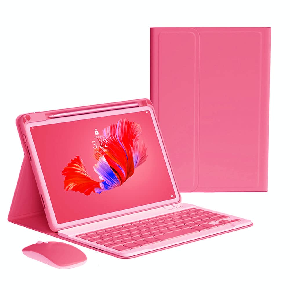 iPad 10 キーボードケース ワイヤレス マウス付き Apple Pencil 収納可能 アイパッド iPad 第10世代 2022新型 キーボード カバー 取り外し可能 分離式 カラーキーボード レディース 可愛い ビジネス (