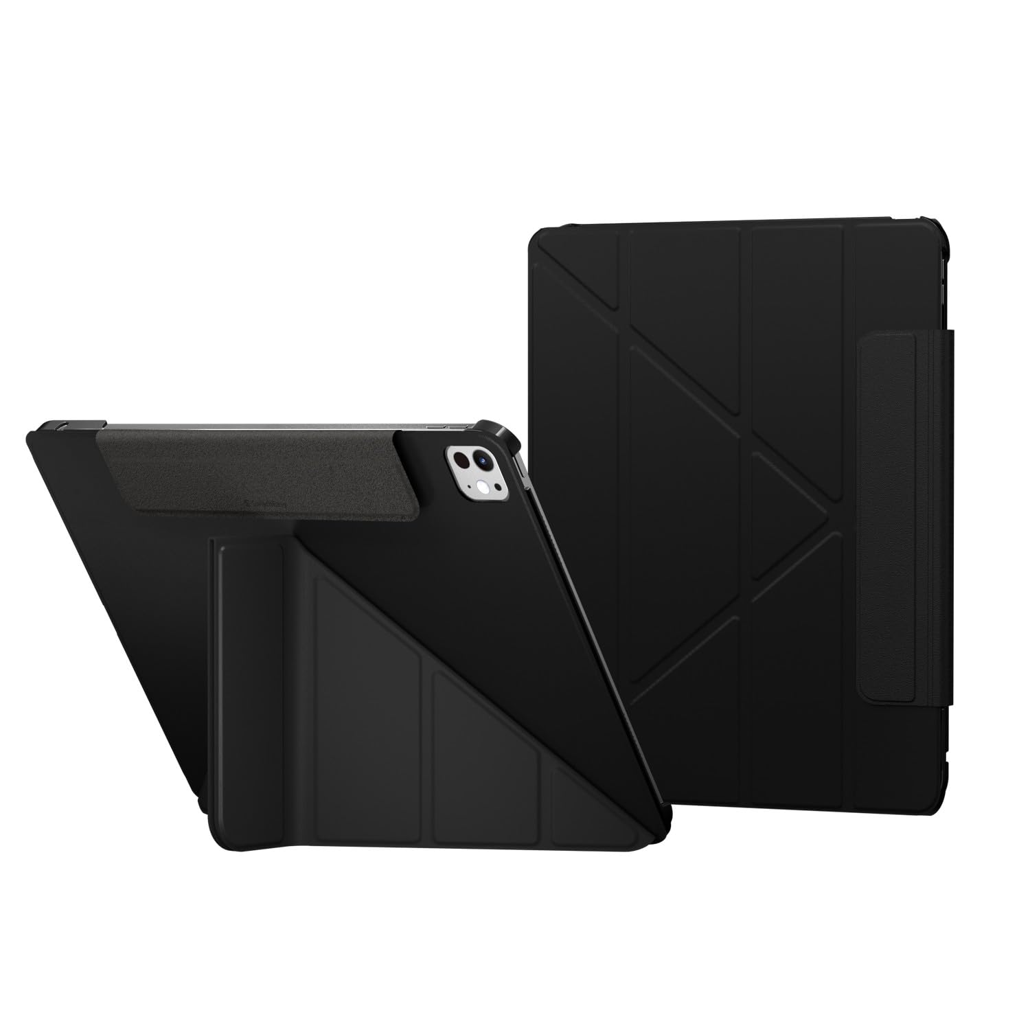【SwitchEasy】 iPad Pro13in 2024 相応う 入れもの ぼうぜん自失 傷 保護すること 軽さ 薄型 4WAY 万覚え帳型 照明ランプ 合皮 押しかぶせる [ iPad Pro 13in アイパッドプロ 13 M4 相応う ] Origami 2024 黒いこと