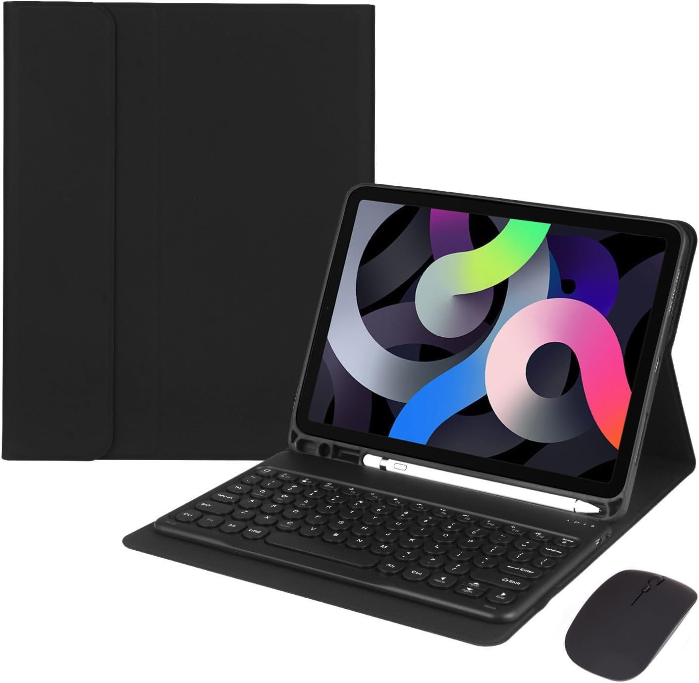 Galaxy Tab S9 FE+ Tab S9+ Tab S8+ 12.4 鍵盤入れもの 二十日鼠付き添い人 丸型足懸かり 砂糖菓子色合い 好いたらしい お上さん 天の河 Tab S9 FE Plus/Tab S9 Plus/Tab S8 Plus / S7+ / S7 FE 入れもの 鍵盤付き添い人 マグネッ