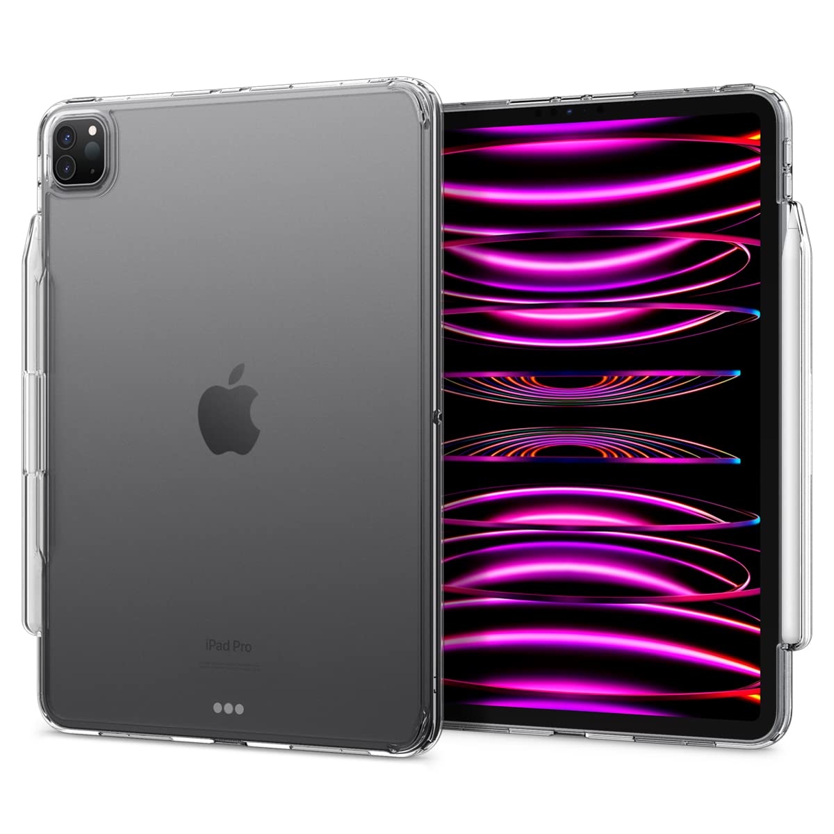 Spigen iPad Pro 11 ケース クリア スリム 耐衝撃 Apple Pencil充電 収納 透明 すり傷防止 エア・スキン ハイブリッド ACS05937 (クリスタル・クリア)|T.M.Bストア