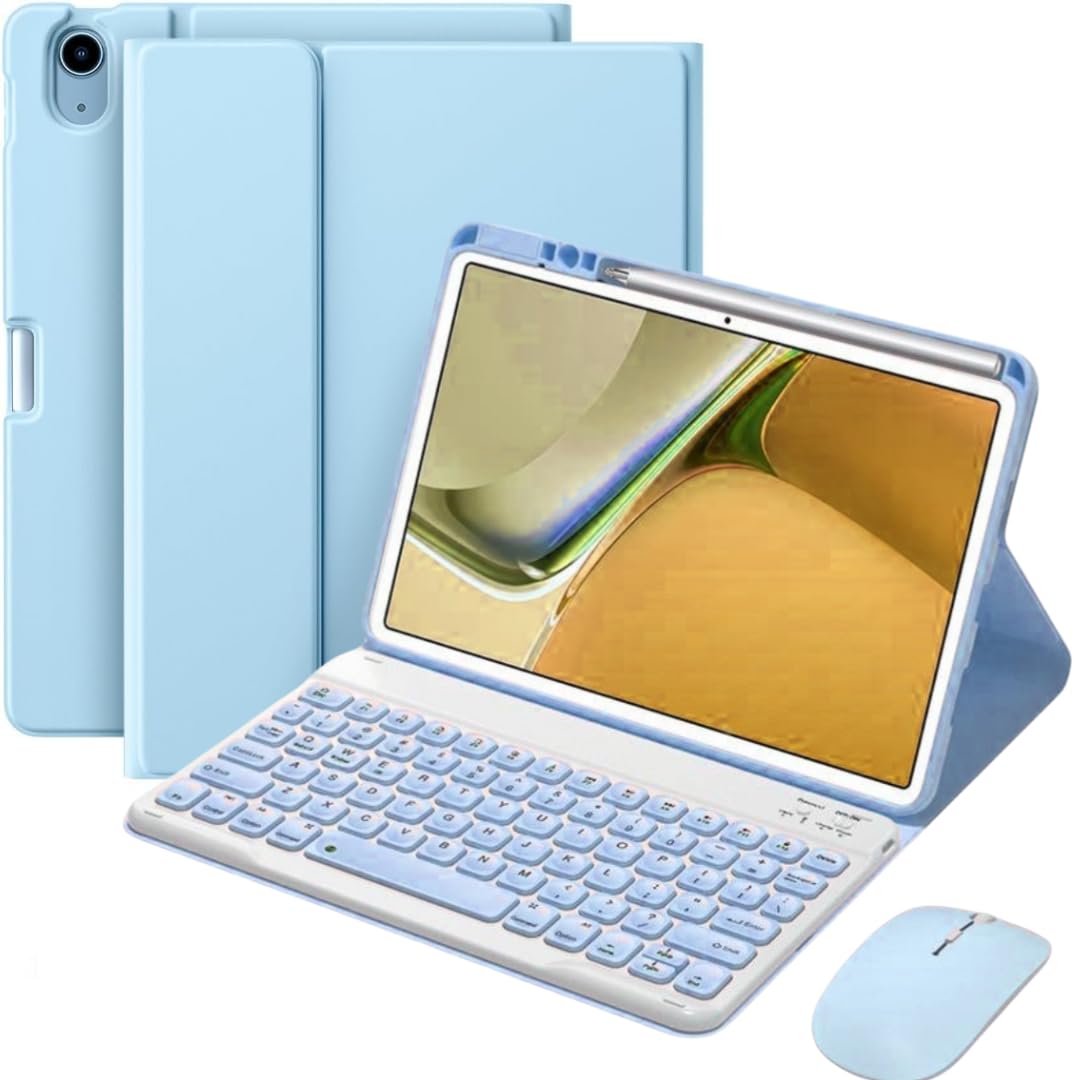 iPad 第9世代 キーボード ケース 10.2インチ 第8世代 第7世代 キーボード付きカバー ワイヤレス マウス付き 超薄 軽量 分離式 マグネットbluetoothキーボードカバー 球状くぼみ iPad9 iPad8 iPad7 iPad Ai
