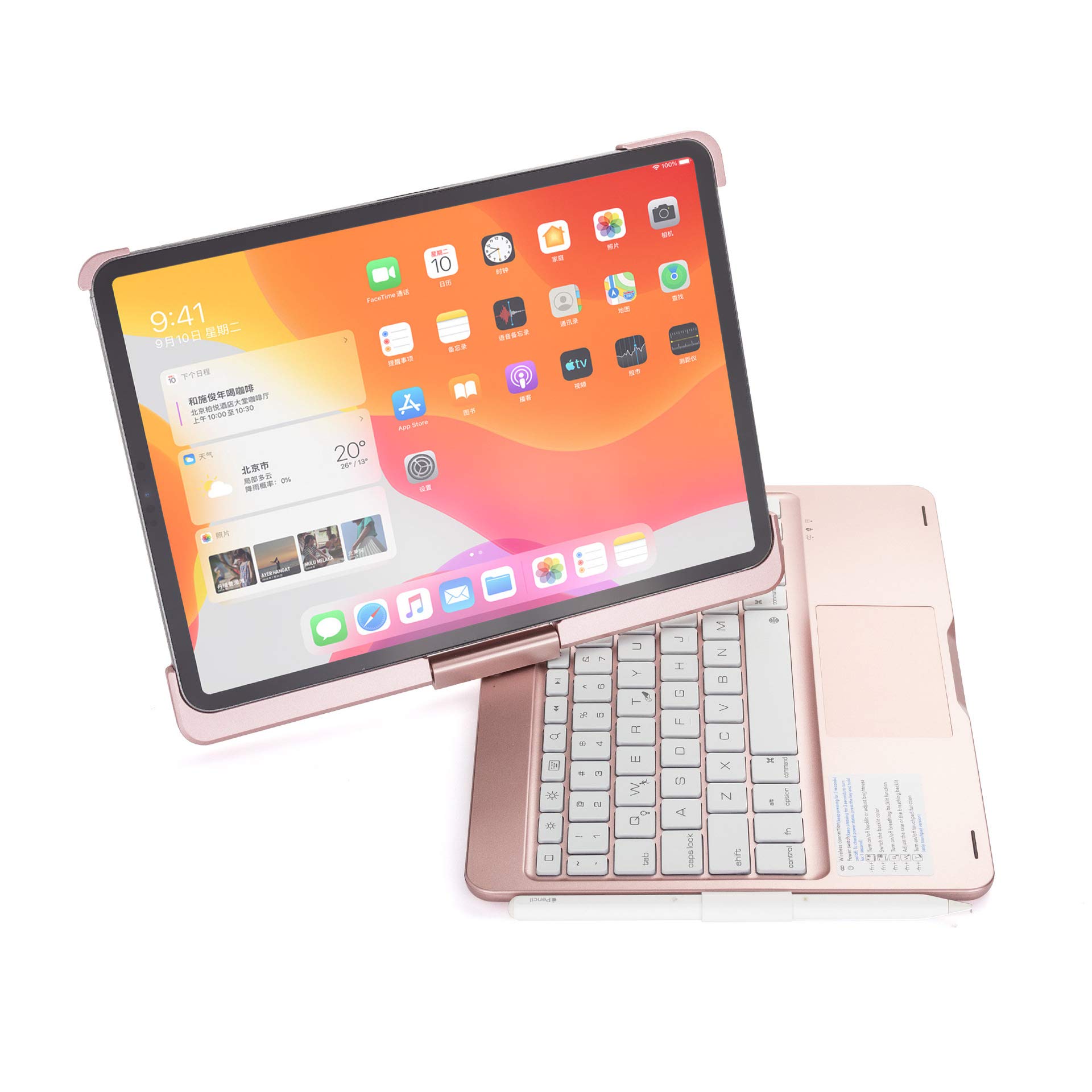 360度回転 iPad Air5 2022 / Air4 2020 キーボードケース タッチパッド搭載 7色バックライト 一体型 iPad Air 11インチ 2024モデル Air 6 キーボードカバー iPad Pro11 第 4 3 2 1世代 ケースワイヤレス Bluetoothキ|T.M.Bストア