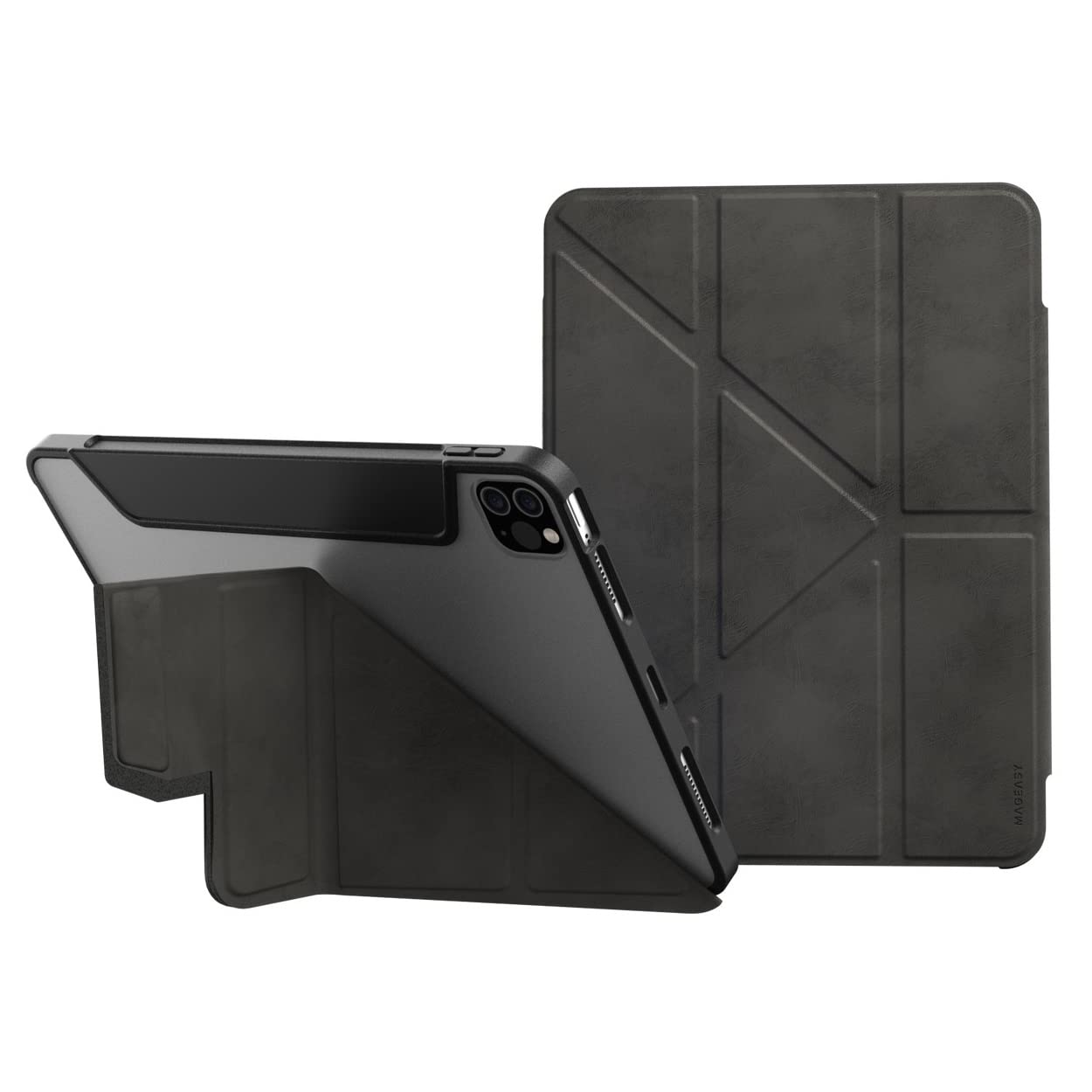 【MagEasy】 iPad Air 第5世代 Air4 / iPad Pro 11 2022 2021 対応 ケース 手帳型 オートスリープ 対応 背面 クリア フリップ 取り外し / Apple Pencil2 充電 可能 スリム 保護 カバー 透明 クリアケース 角度 変
