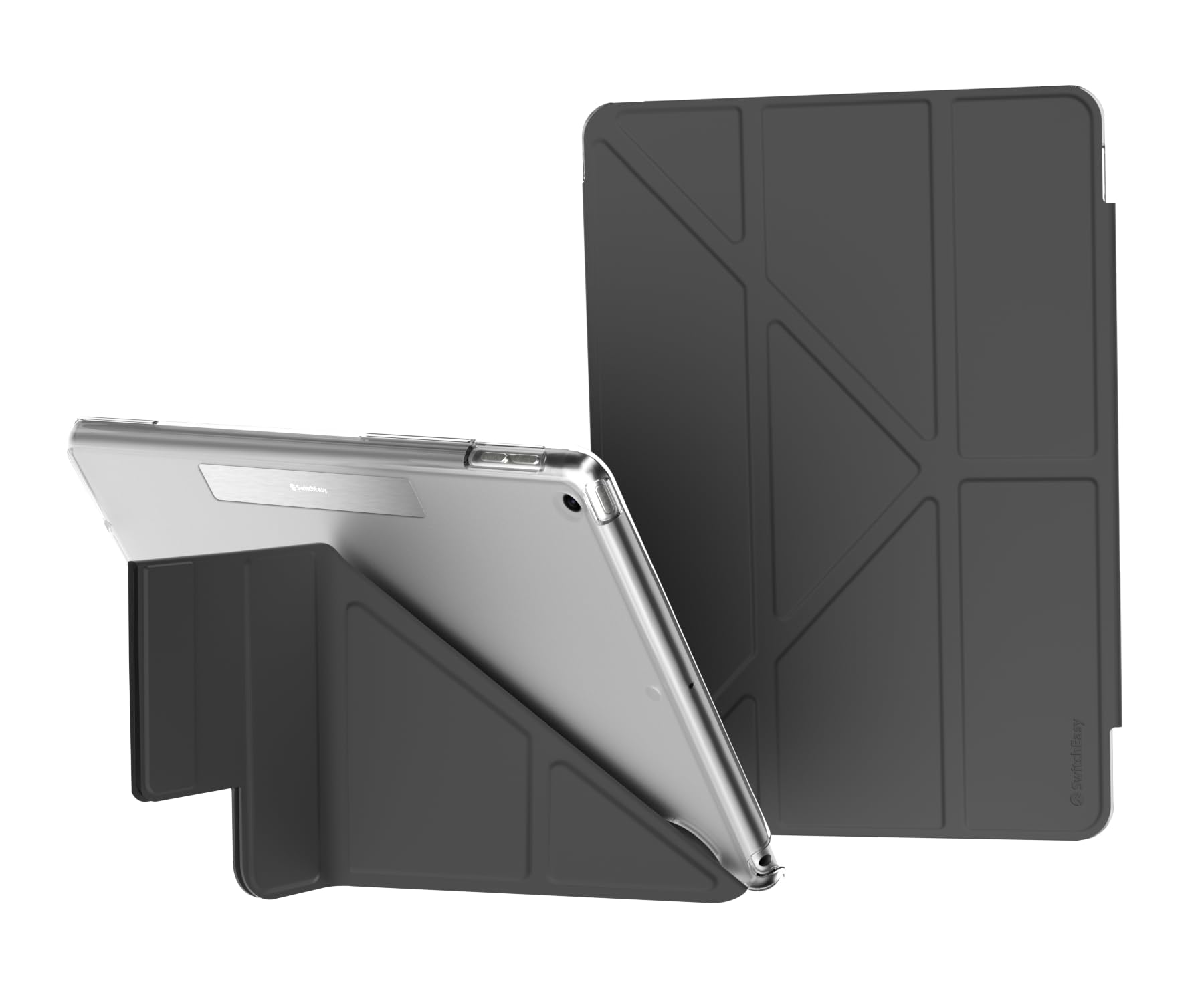 【SwitchEasy】 iPad 7世代 8世代 9世代 対応 ケース 手帳型 レザー 背面 クリア 5WAY スタンド 保護 カバー オートスリープ 対応 [ Apple iPad 10.2 アップル アイパッド 2019 2020 2021 対応 ] Origami Nude ブラ
