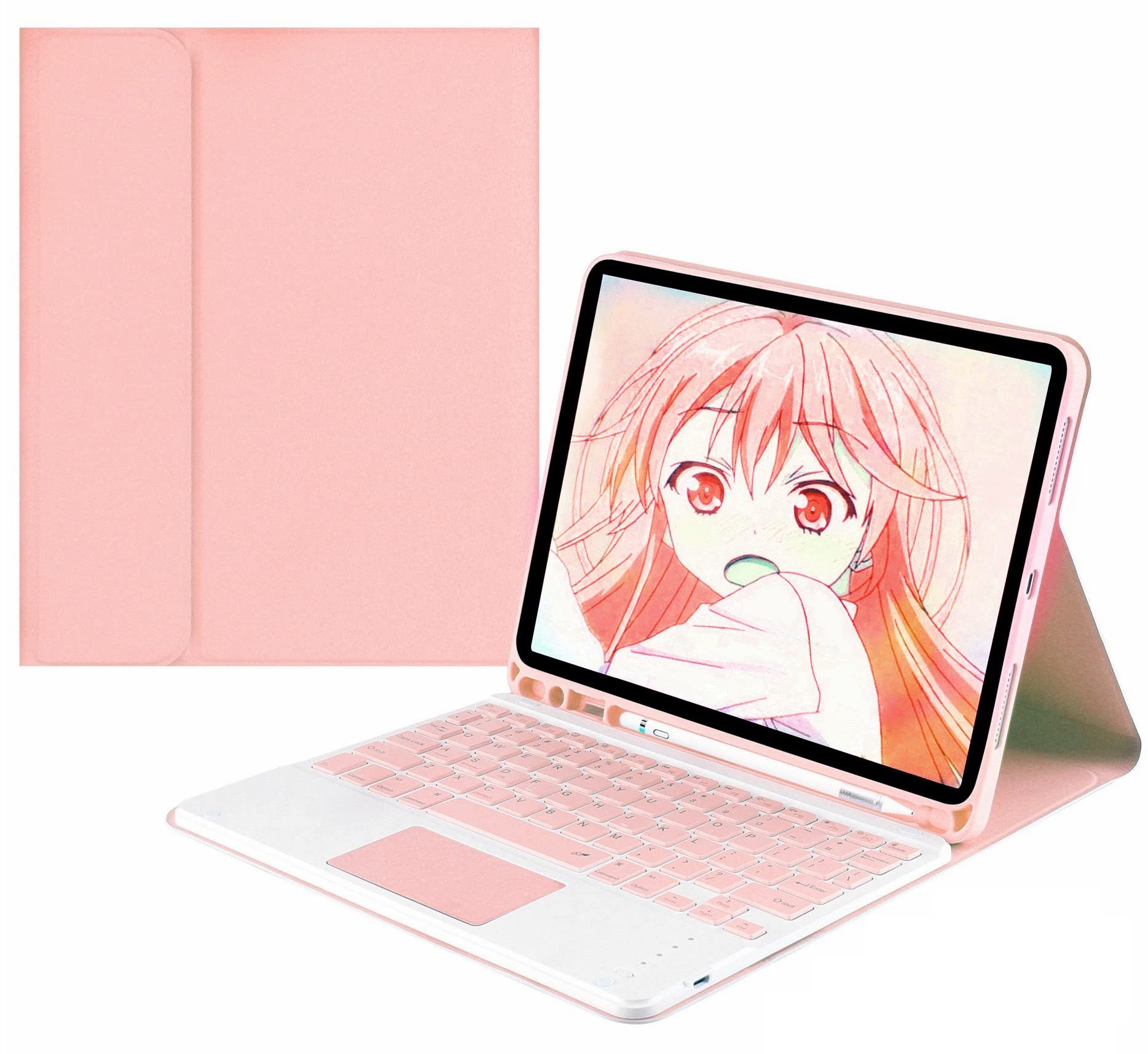 人気 2022新型 iPad 第10世代 10.9 キーボードケース ペンシルホルダー付き 脱着式 Bluetooth キーボード タッチパッド搭載 可愛い 軽量 薄型 おしゃれ iPad 10 キーボード ケース 手帳型 お洒落 (iPad