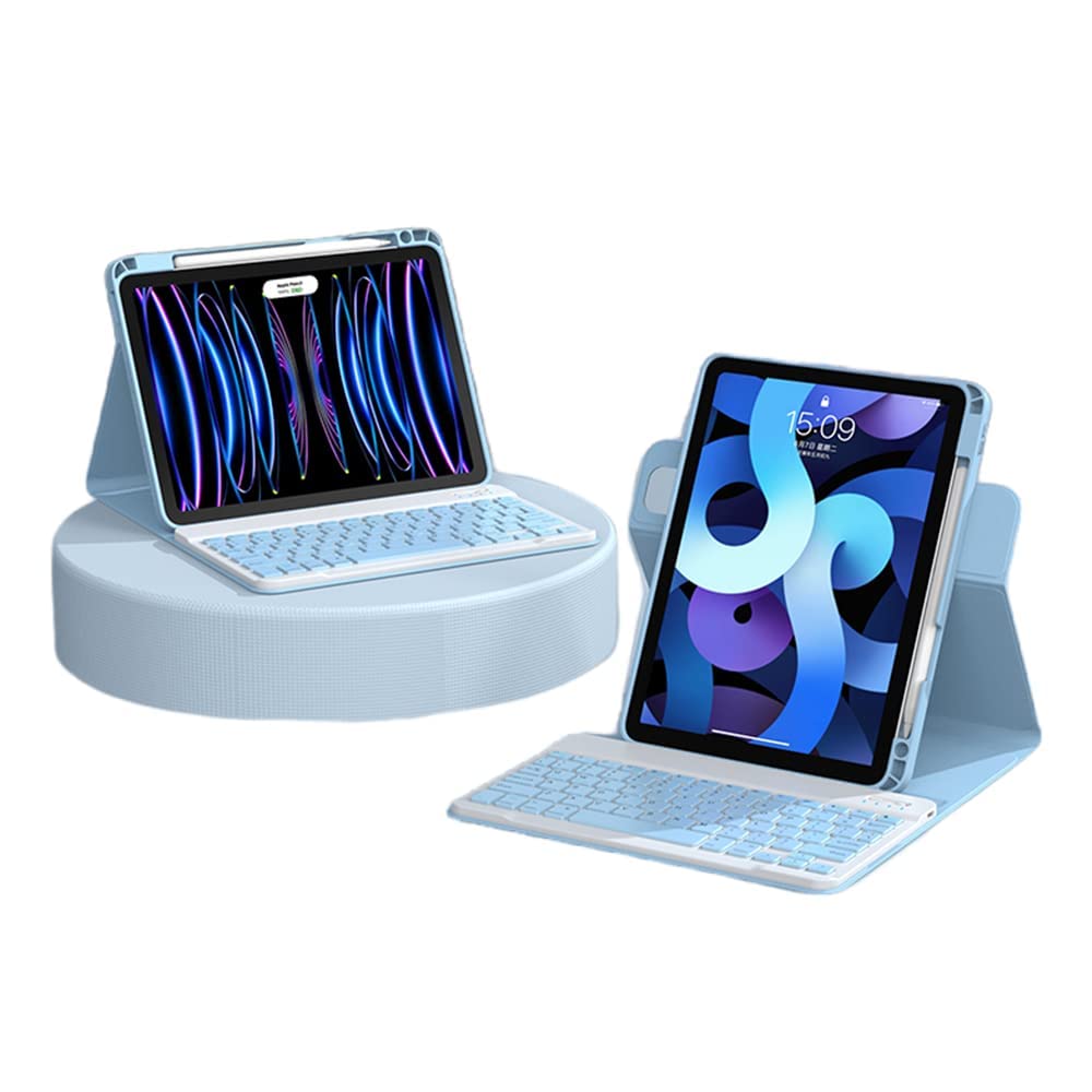 縦置きiPad air 11インチ(M2) /iPad Air 第5世代 / Air 第4世代/ iPadPro11 2022キーボード ケース ペン収納 背面透明 取り外し可能 iPad Air6 (2024) Air5 Air4 分離式 キーボード付き マグネットカバー,ブルー｜T.M.Bストア 7,027円